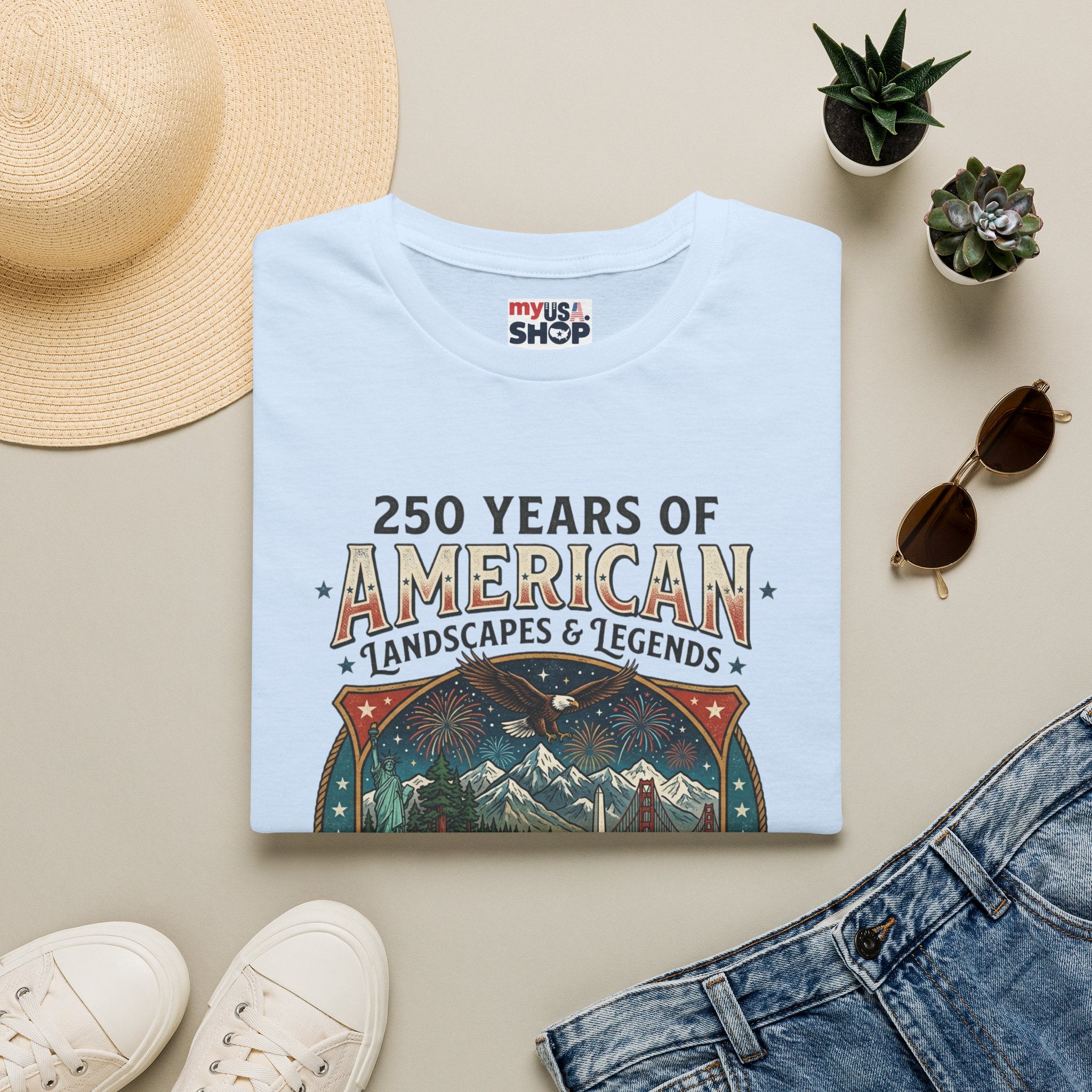 250 Years of American Landscapes & Legends T-Shirt America 250 Pop Culture