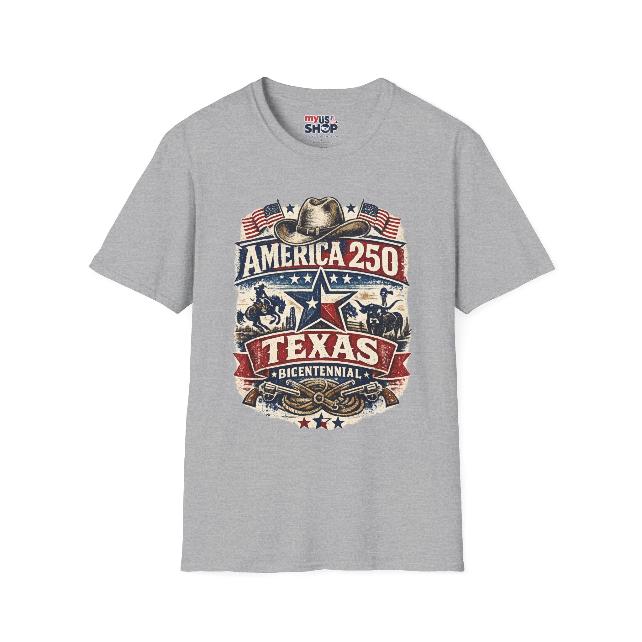 America 250 Texas T-Shirt — Western Heritage Graphic Tee