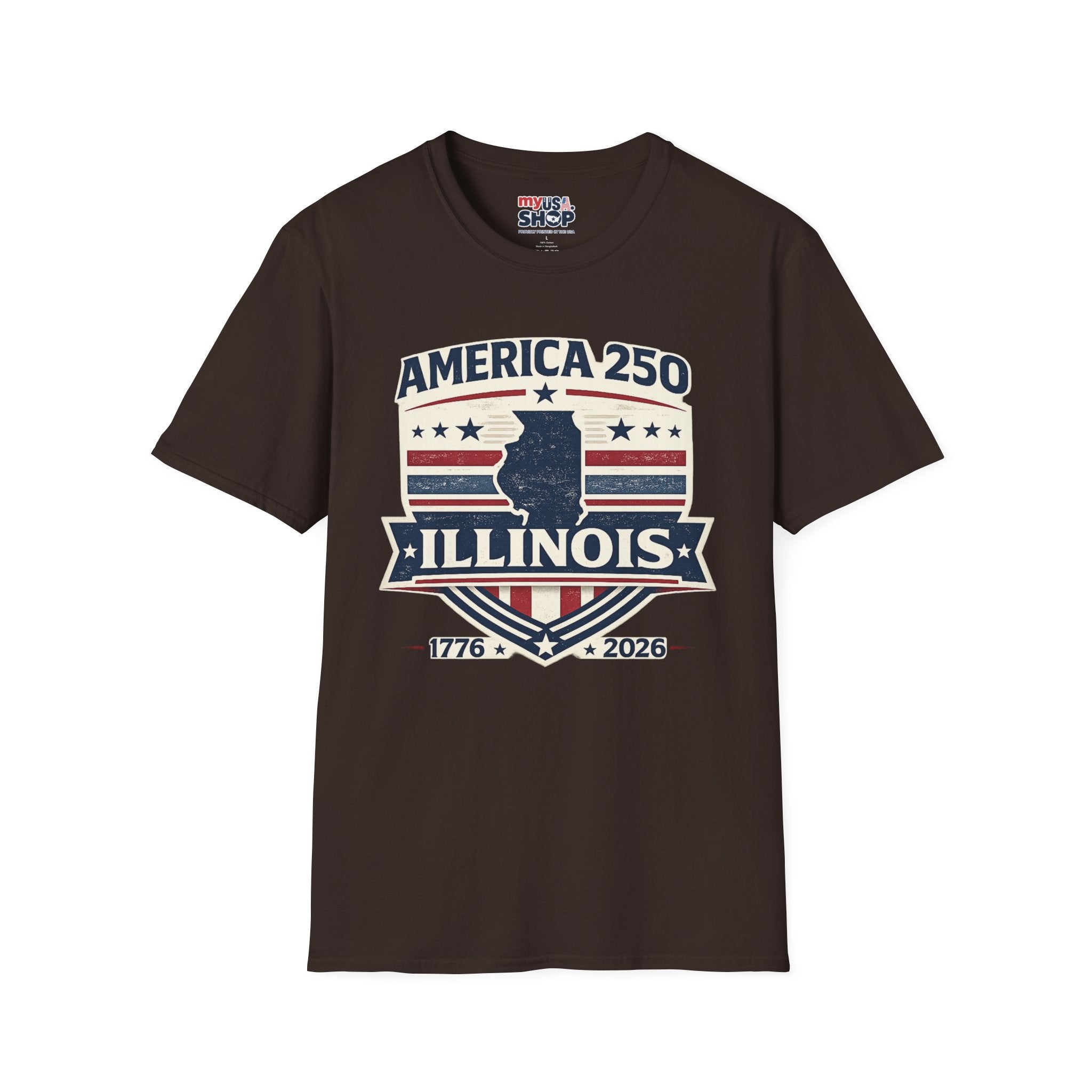 America 250 Illinois T-Shirt — 1776–2026 USA State Pride Tee