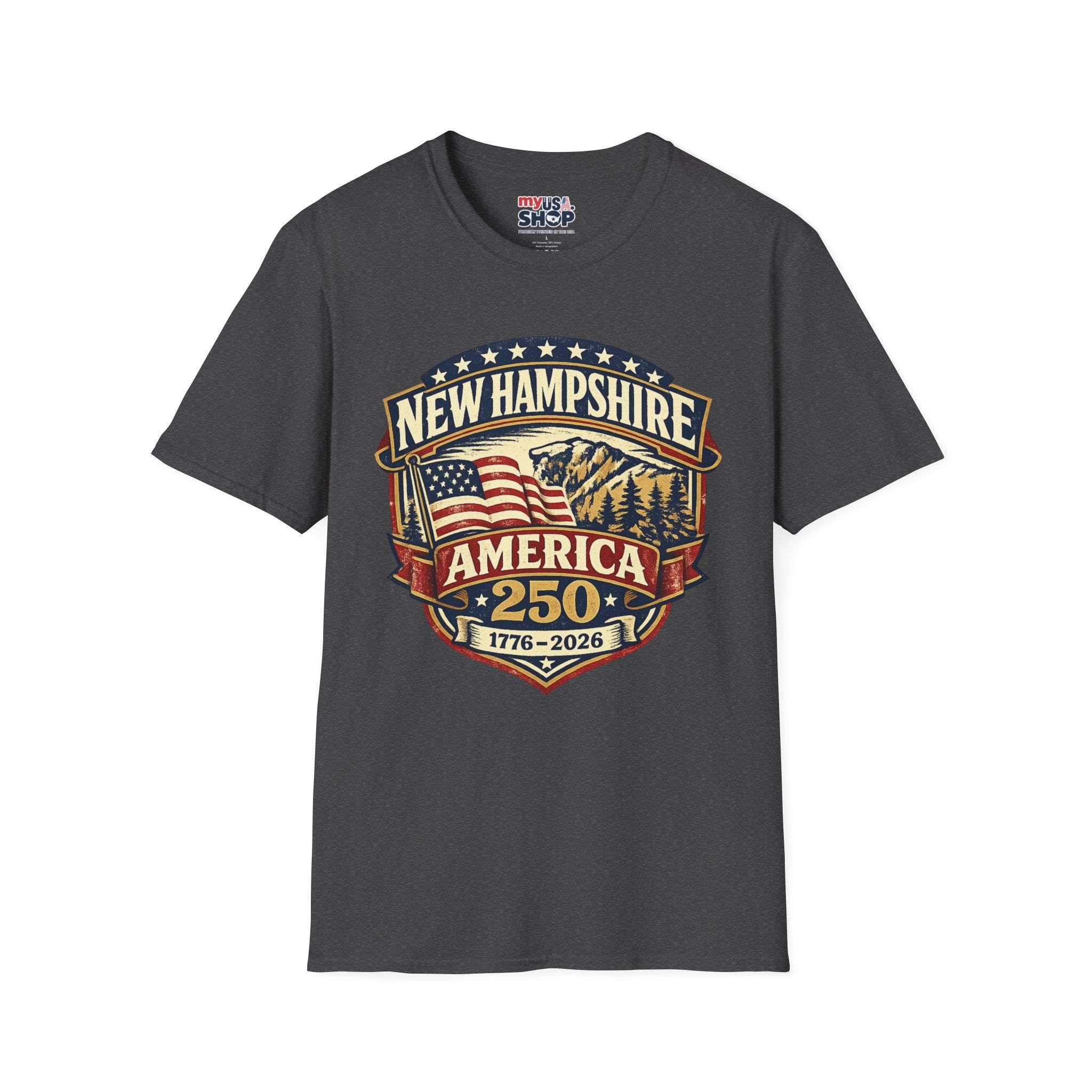 New Hampshire America 250 T-Shirt — 1776–2026 Anniversary State Pride