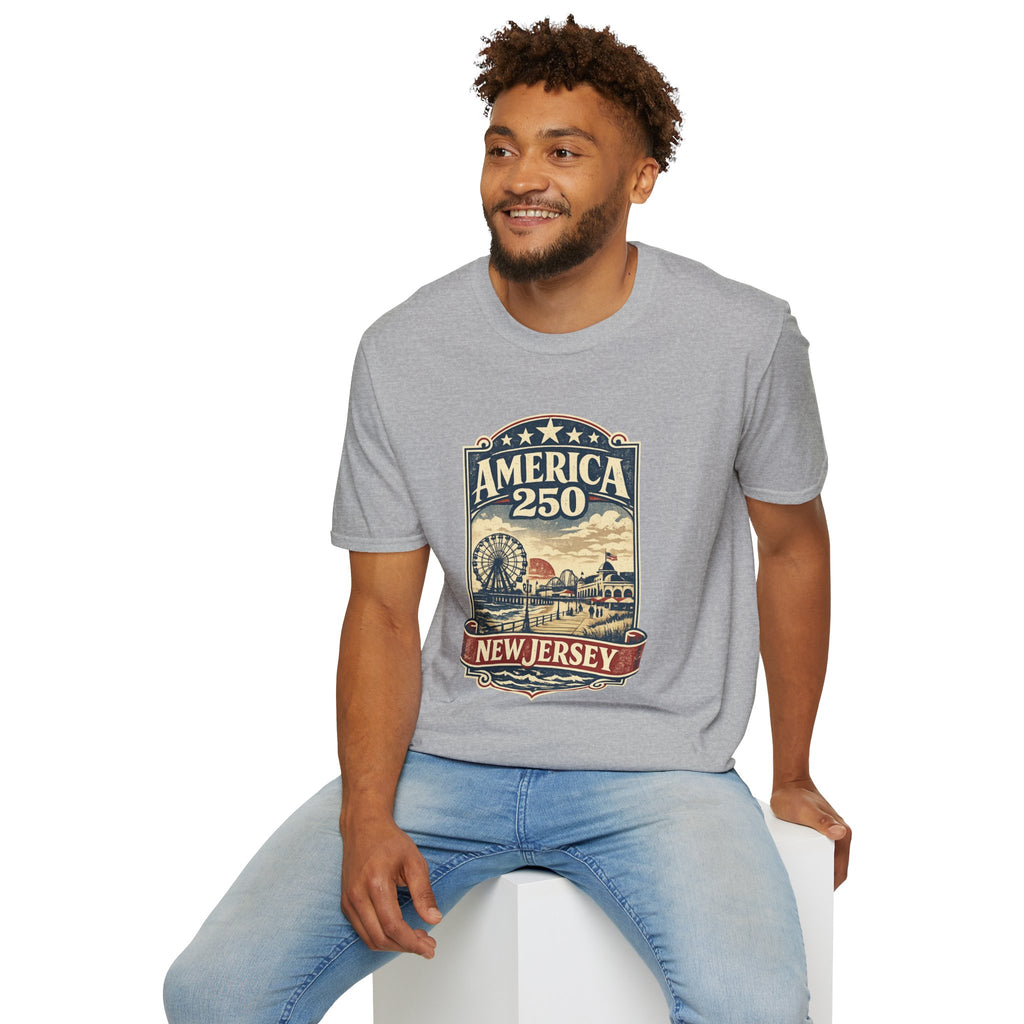 America 250 New Jersey Vintage Patriotic Graphic