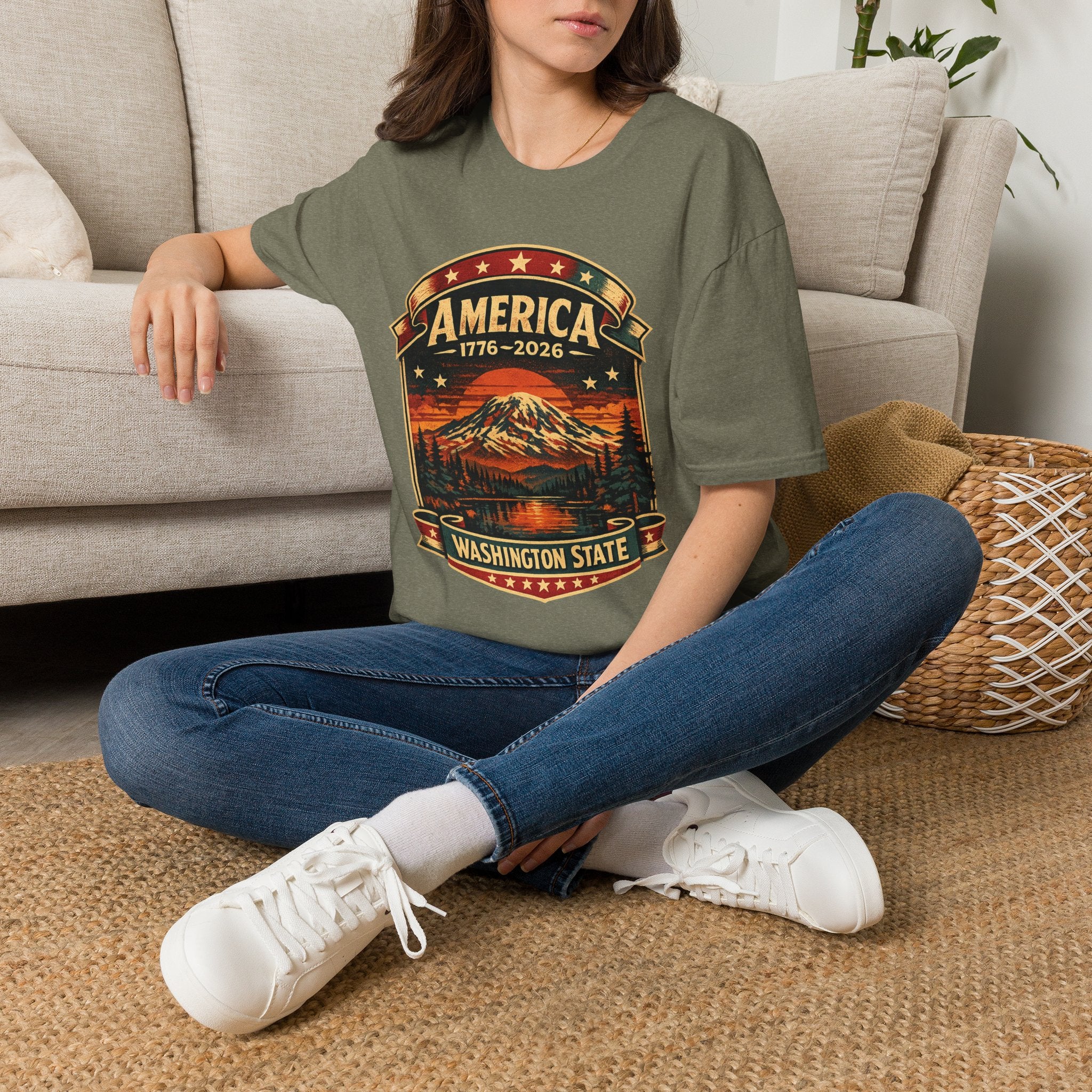 America 250 - Washington State Vintage T-Shirt
