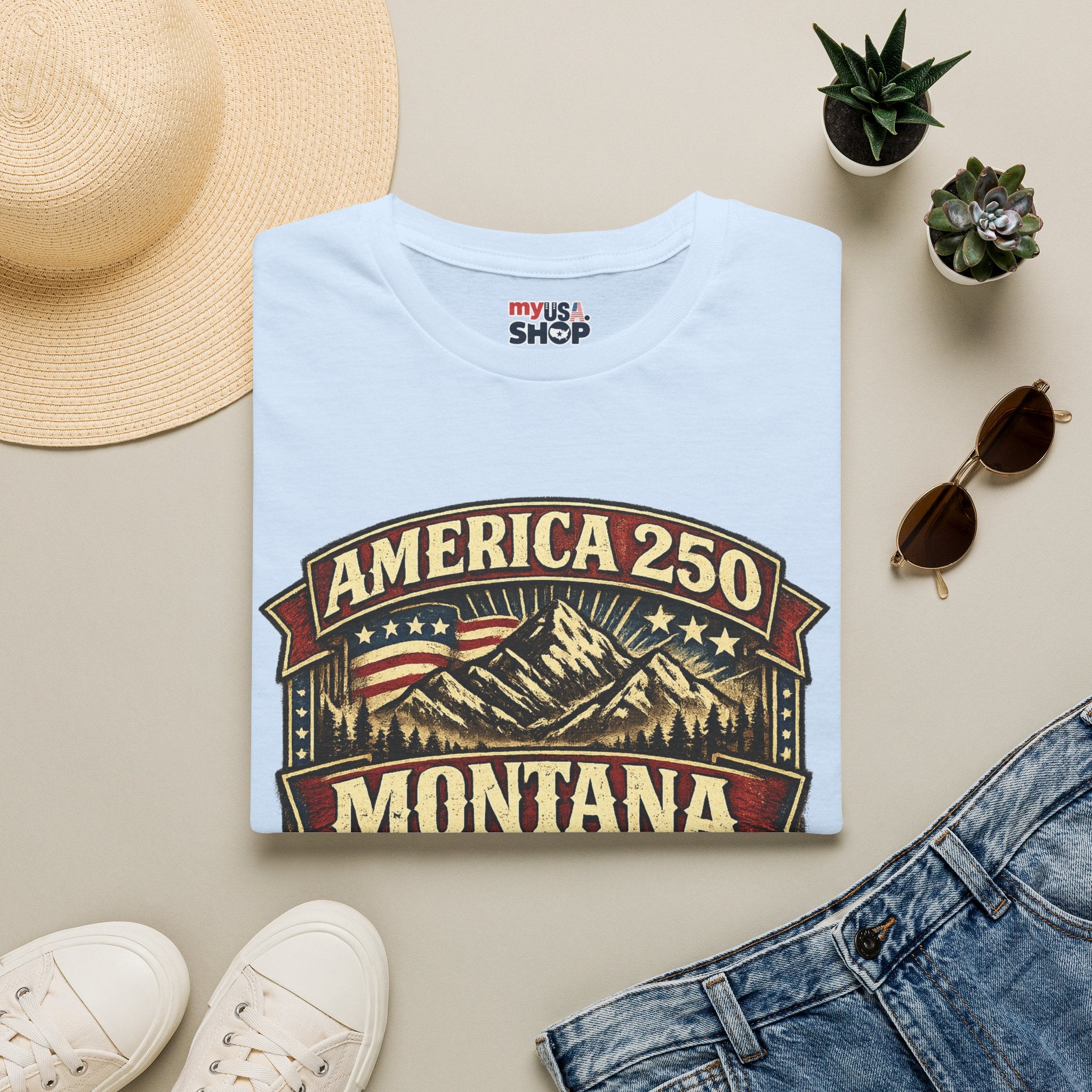 America 250 Montana Vintage Mountain