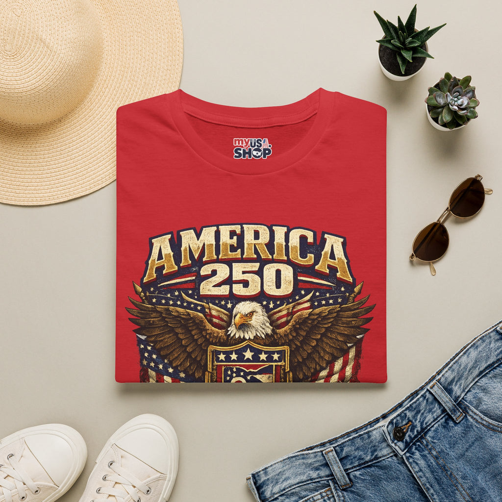 America 250 Ohio Eagle T-Shirt —1776–2026 Patriotic Tee