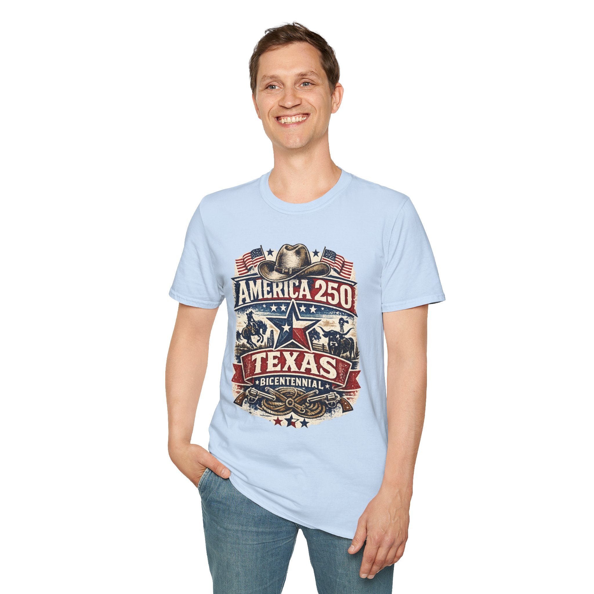 America 250 Texas T-Shirt — Western Heritage Graphic Tee