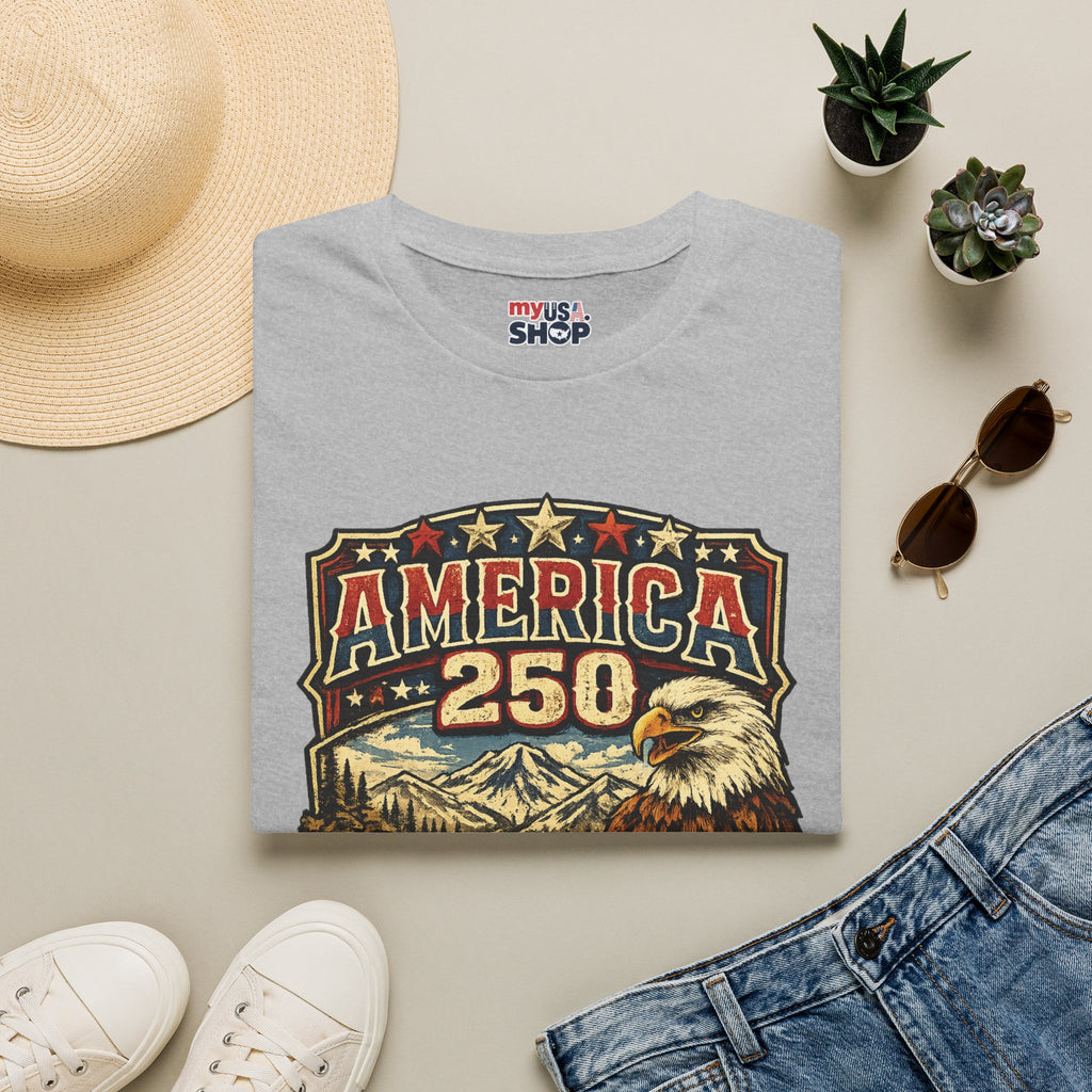 America 250 Oregon  Shirt — Heritage Eagle Americana Crest Tee