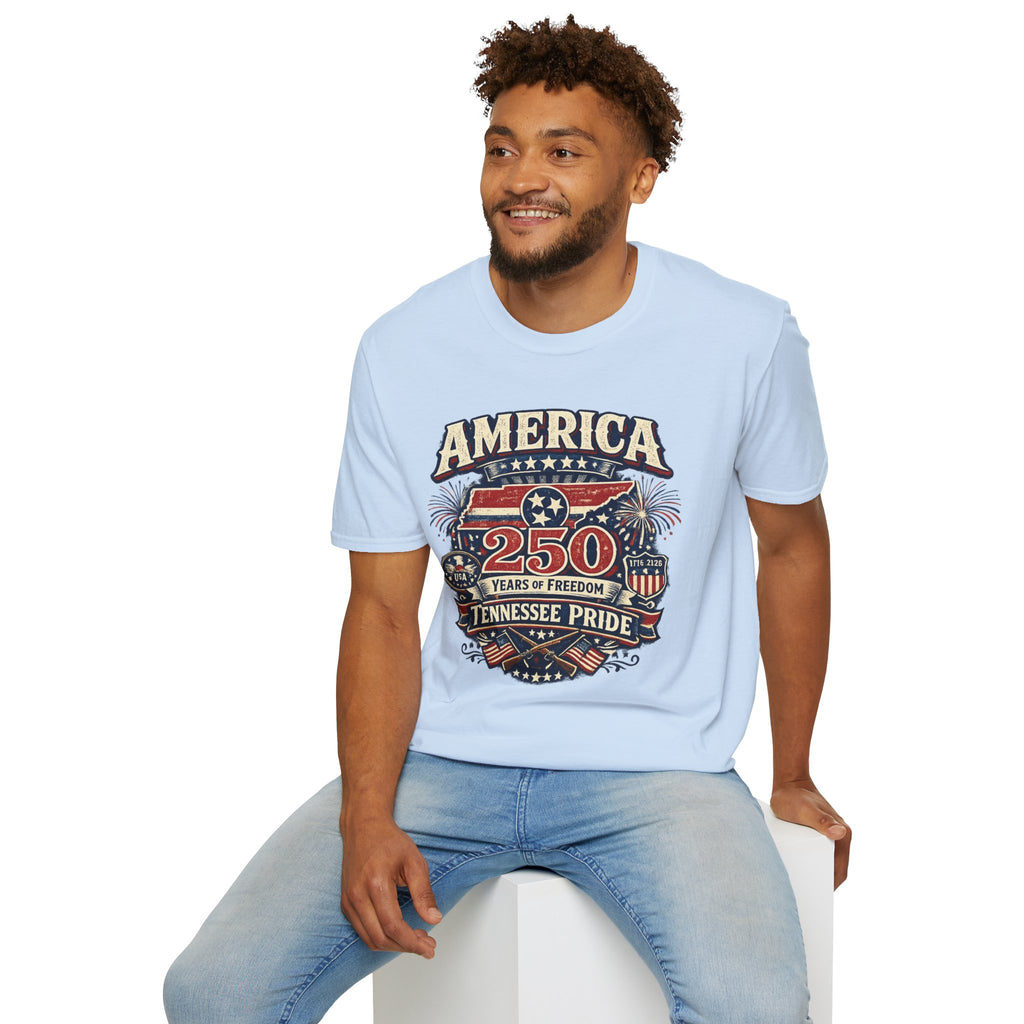 America 250 Tennessee Pride Shirt — 250 Years of Freedom Graphic Tee