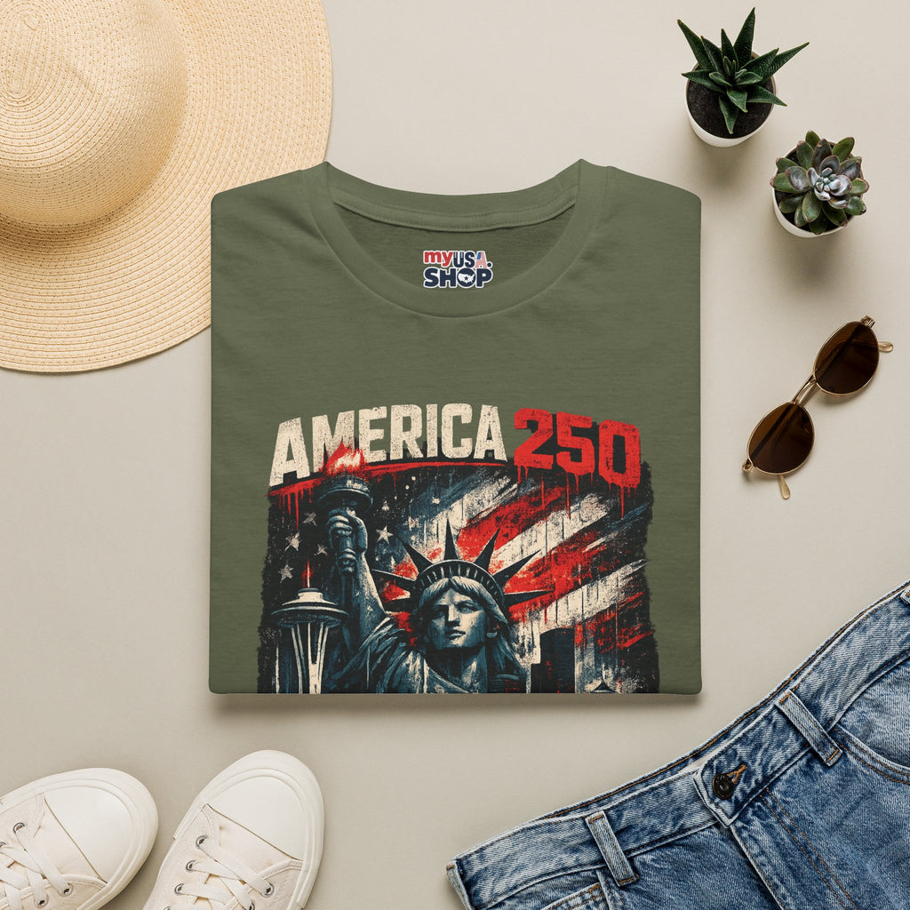 America 250 Statue of Liberty T-Shirt — Washington Strong Patriotic Tee