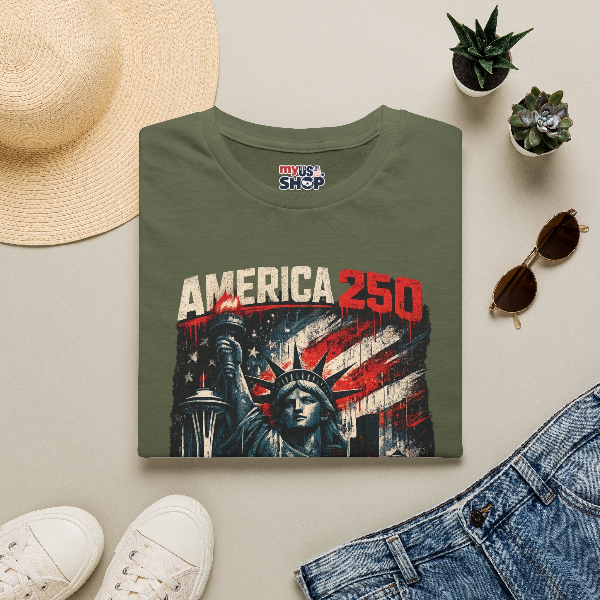 America 250 Statue of Liberty T-Shirt — Washington Strong Patriotic Tee