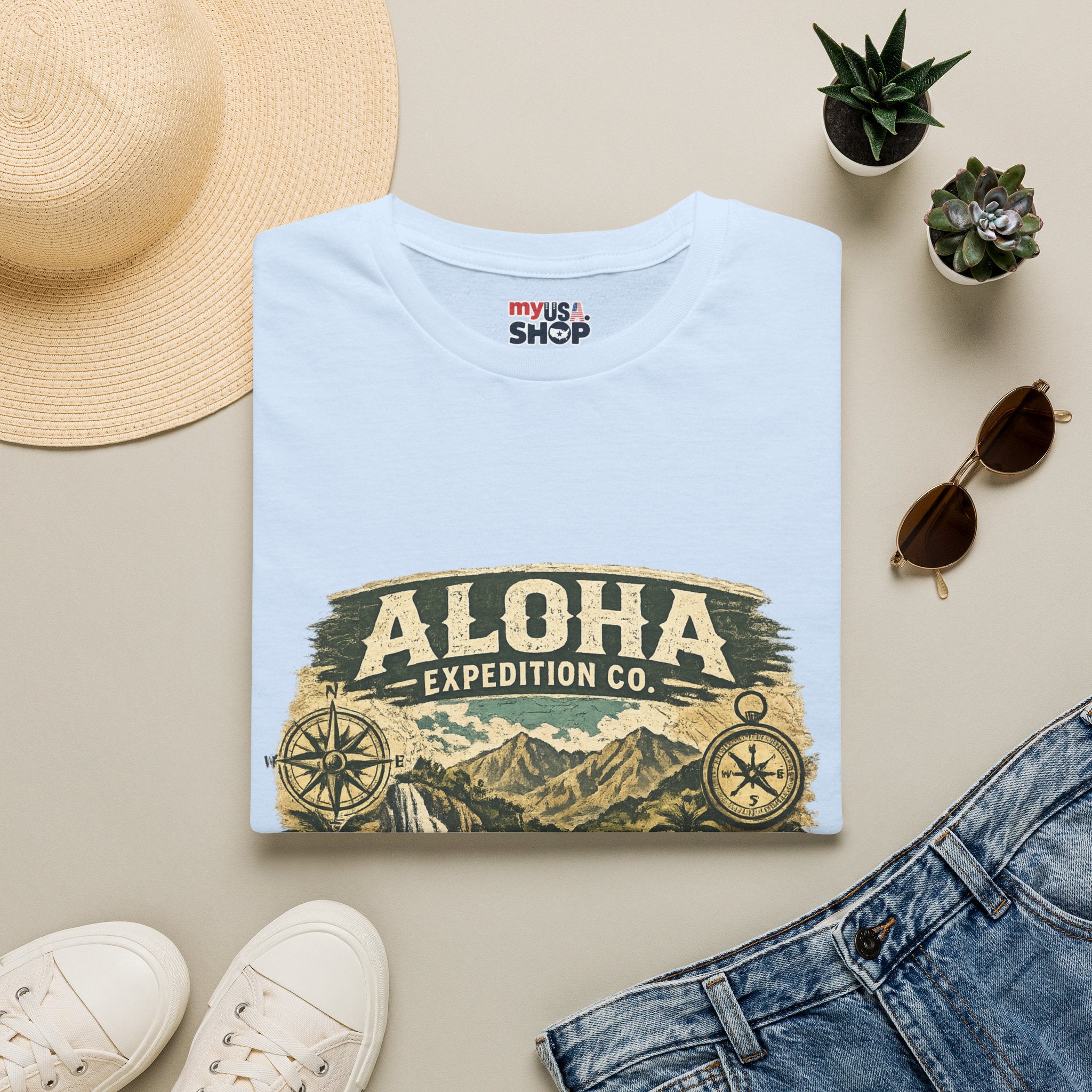 America 250 Hawaii Aloha Expedition T-Shirt — Vintage Hawaiian Adventure Tee