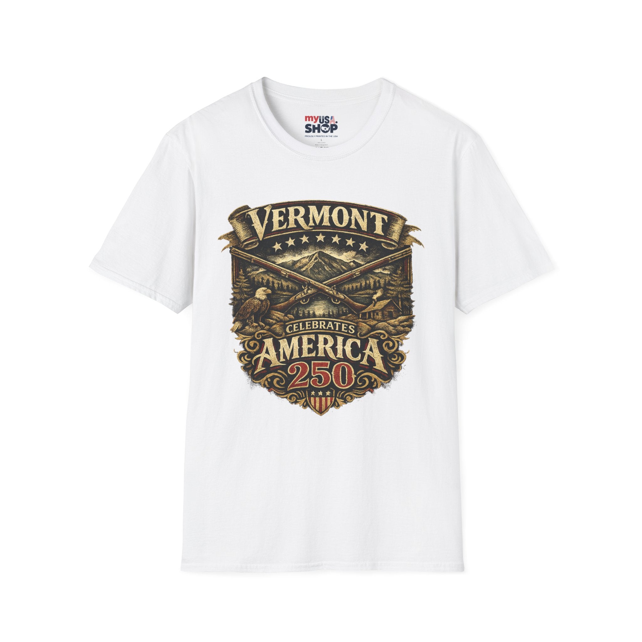 America 250 – Vermont Freedom Heritage Vintage Tee Design