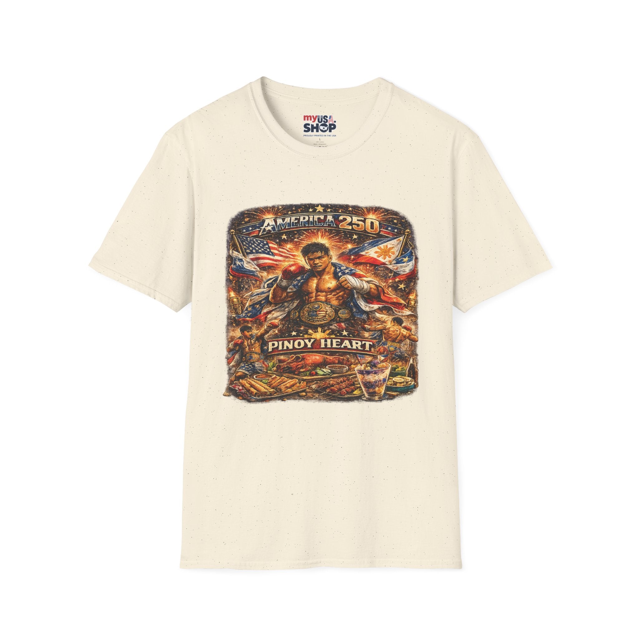 Filipino Pride 'Pinoy Heart' Graphic — America 250 Patriotic Design
