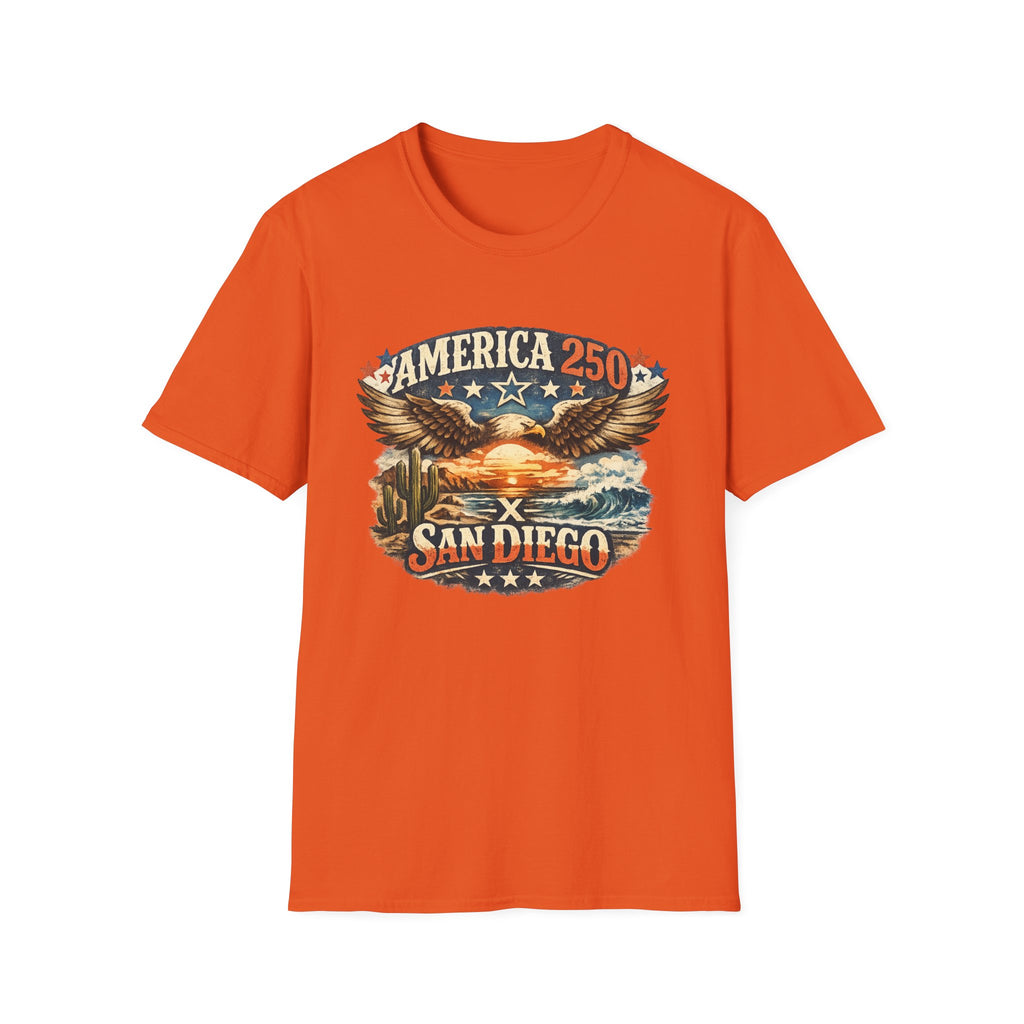 America 250 San Diego California Coastal Tee