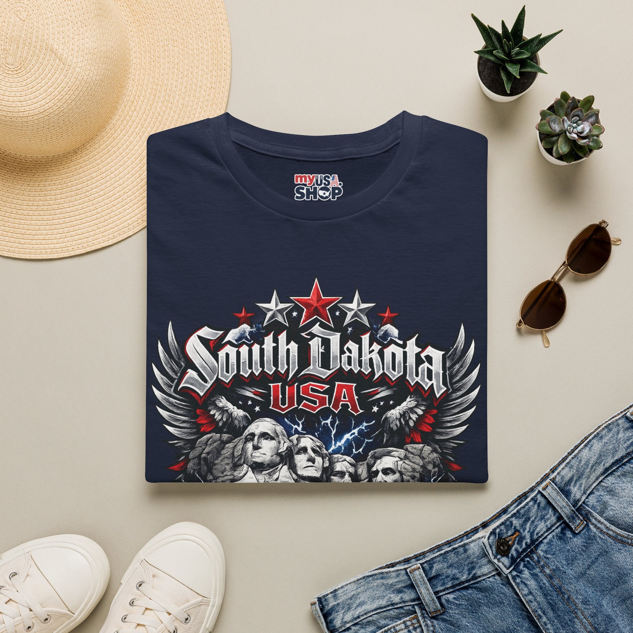 America 250 South Dakota Shirt — Freedom Anniversary Patriotic Graphic Tee