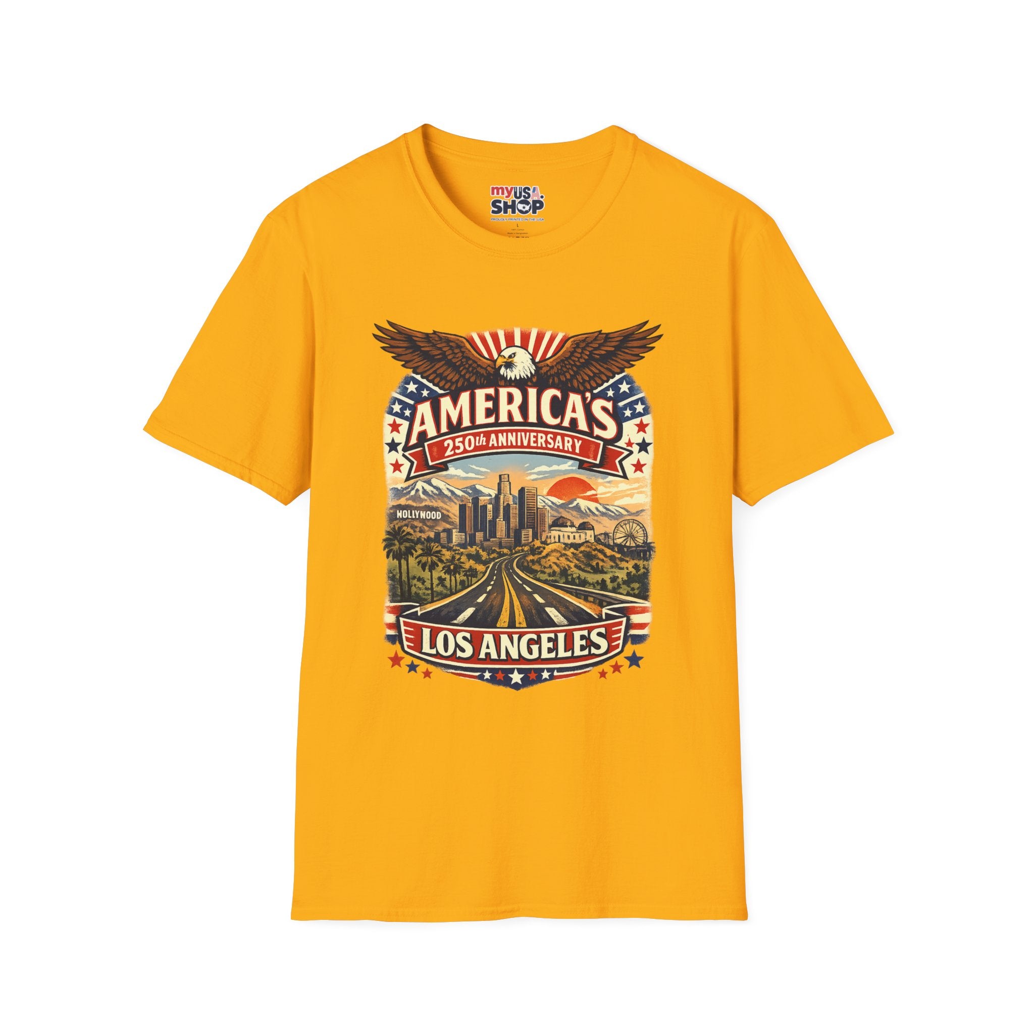 America 250 Patriotic Route to Los Angeles California Tee