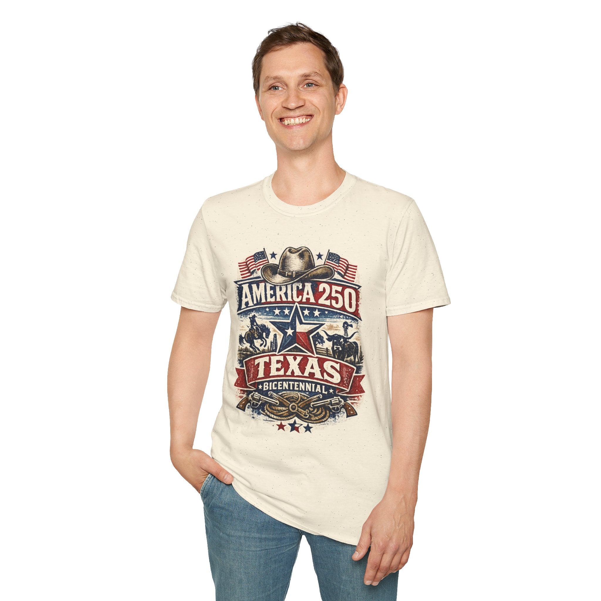 America 250 Texas T-Shirt — Western Heritage Graphic Tee