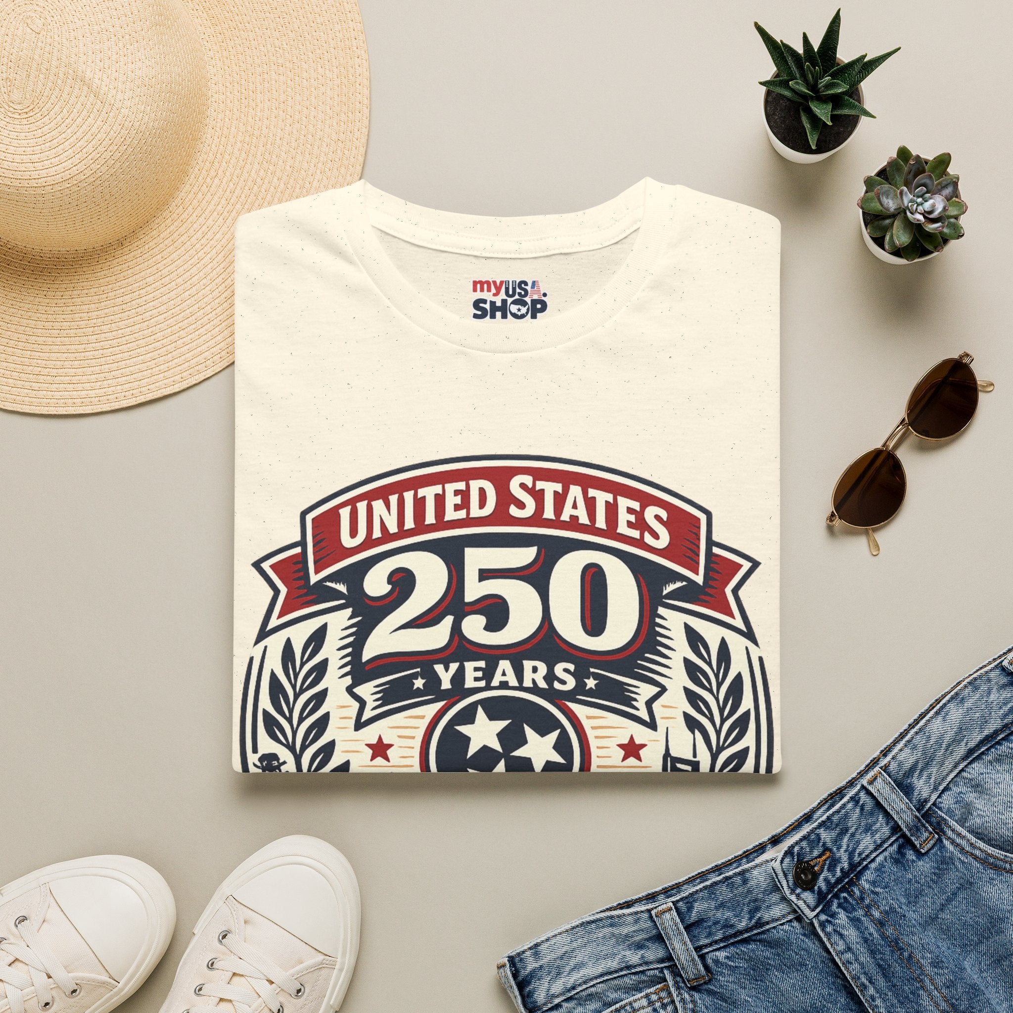 America 250 Tennessee T-Shirt — United States 250 Years Heritage Graphic Tee