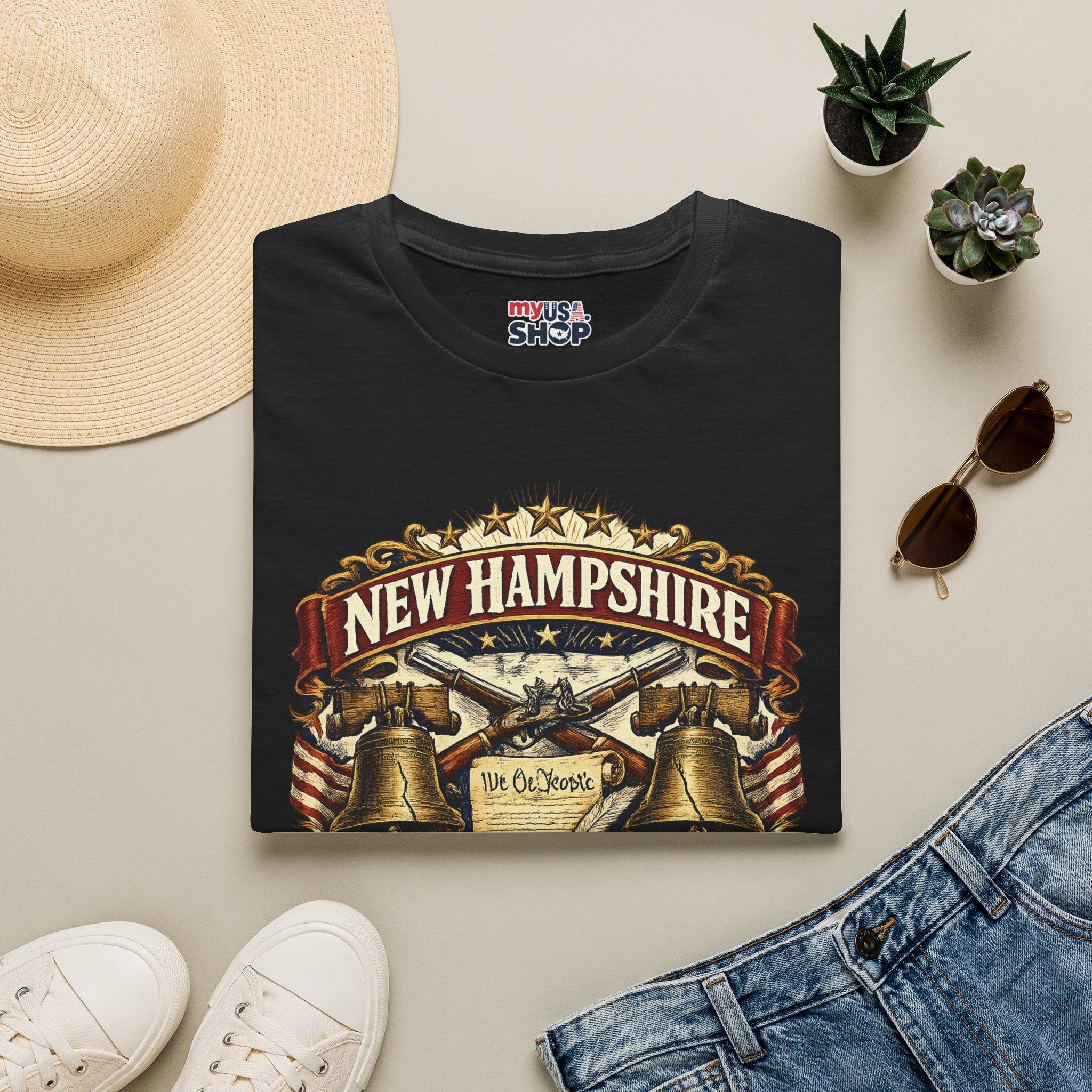 America 250 New Hampshire Heritage T-Shirt — We the People 250th Anniversary Vintage