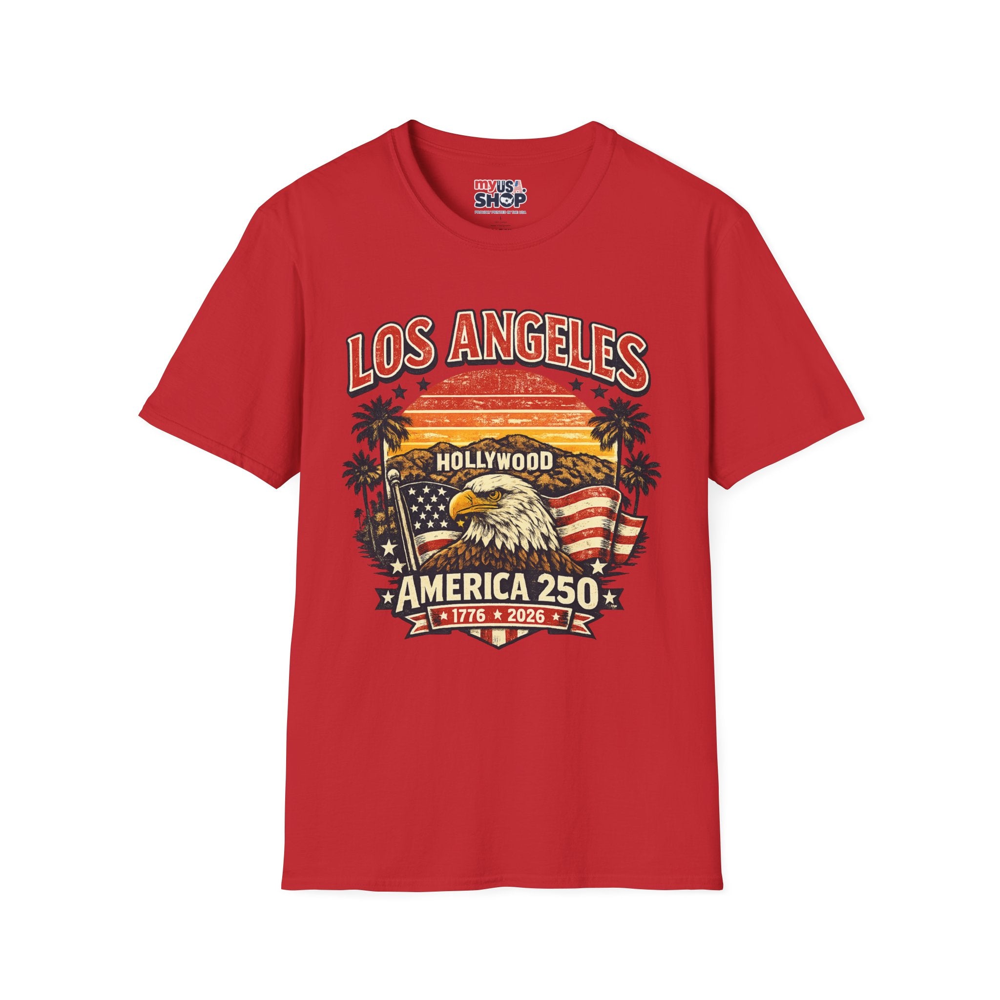 America 250 Vintage Los Angeles Freedom Celebration California Tee
