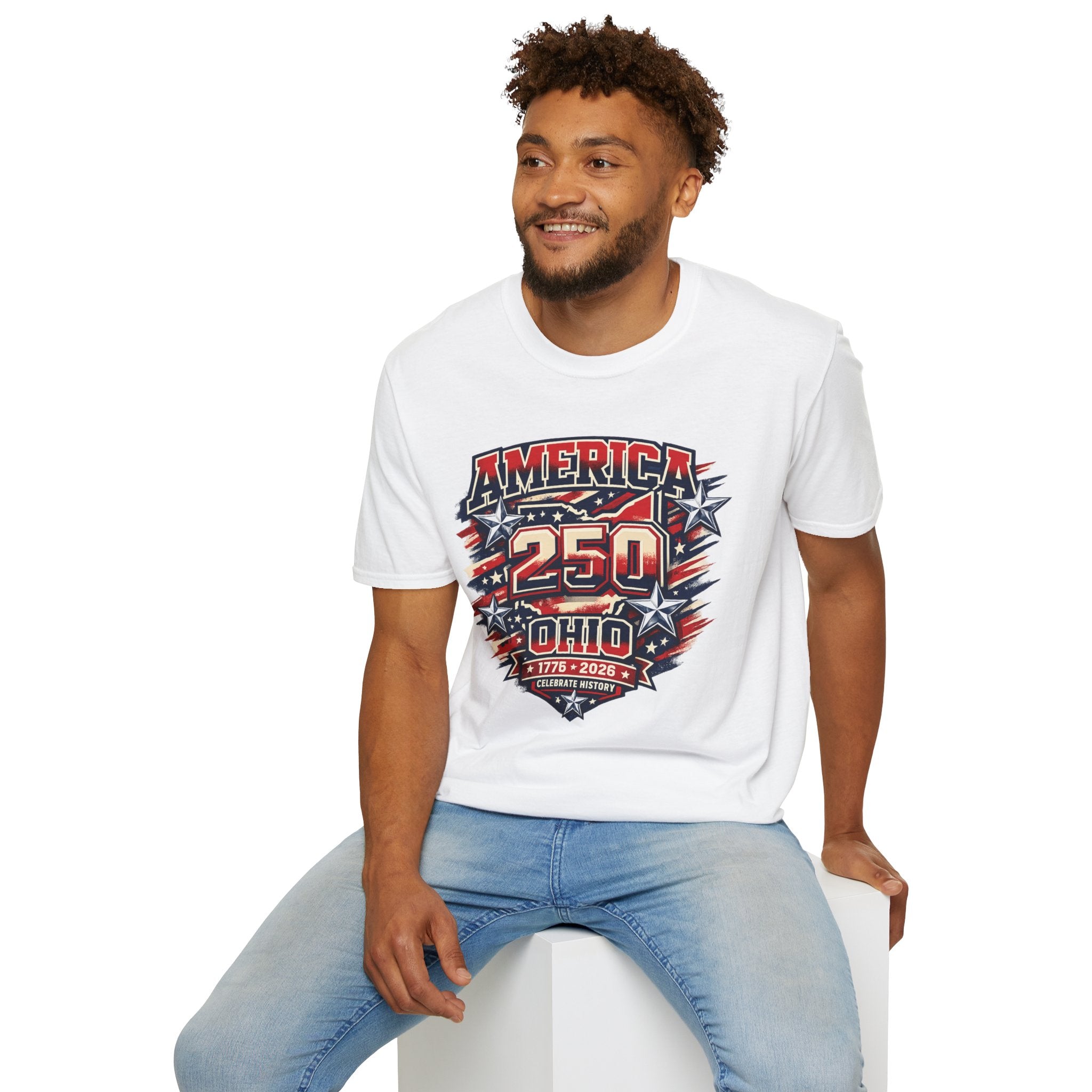 America 250 Ohio Commemorative T-Shirt — 250th Anniversary Patriotic Tee