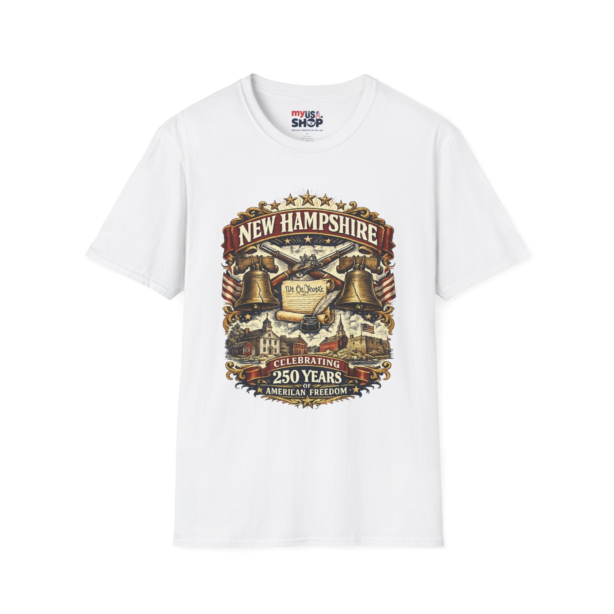 America 250 New Hampshire Heritage T-Shirt — We the People 250th Anniversary Vintage