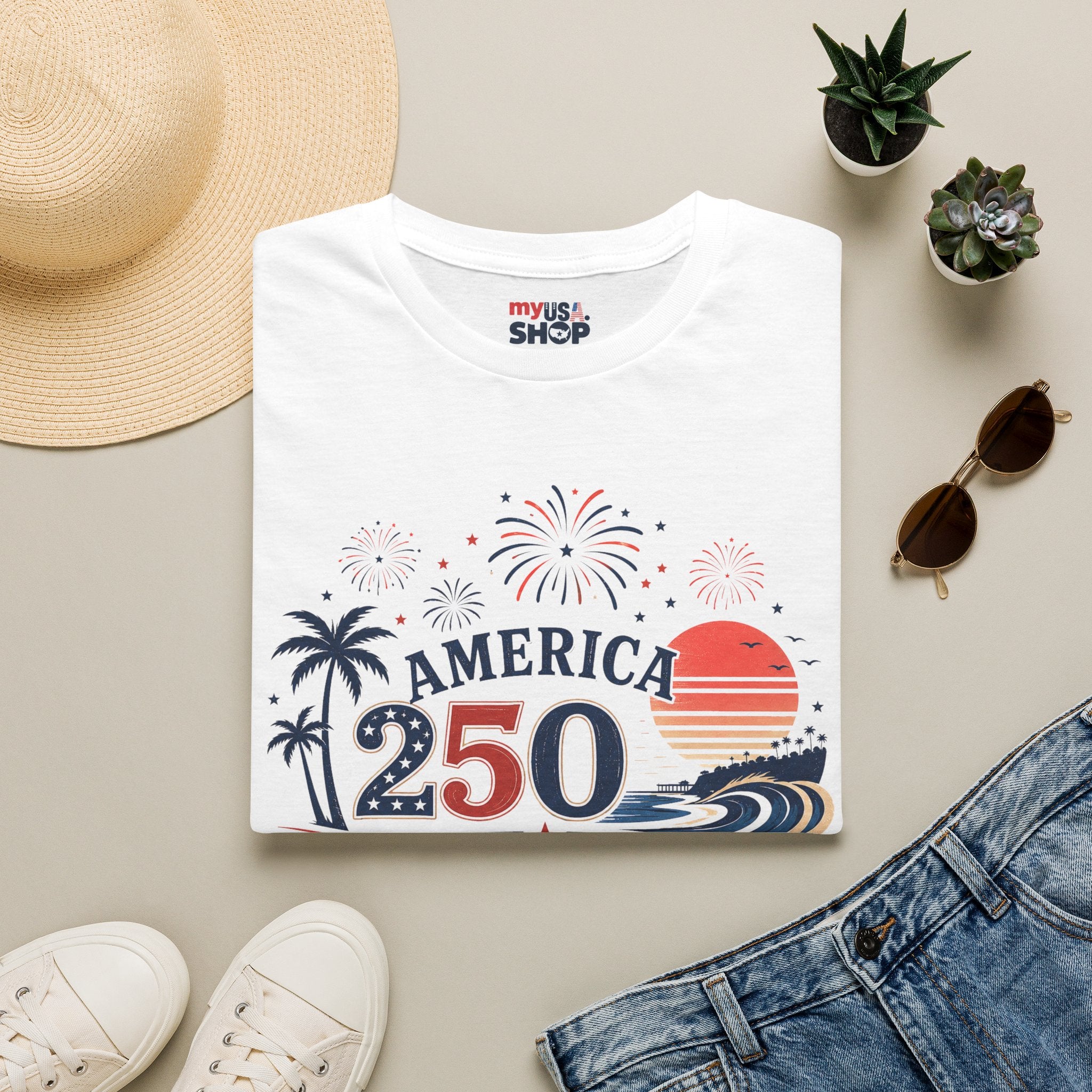 America 250 Orange County California Coastal Heritage T-Shirt