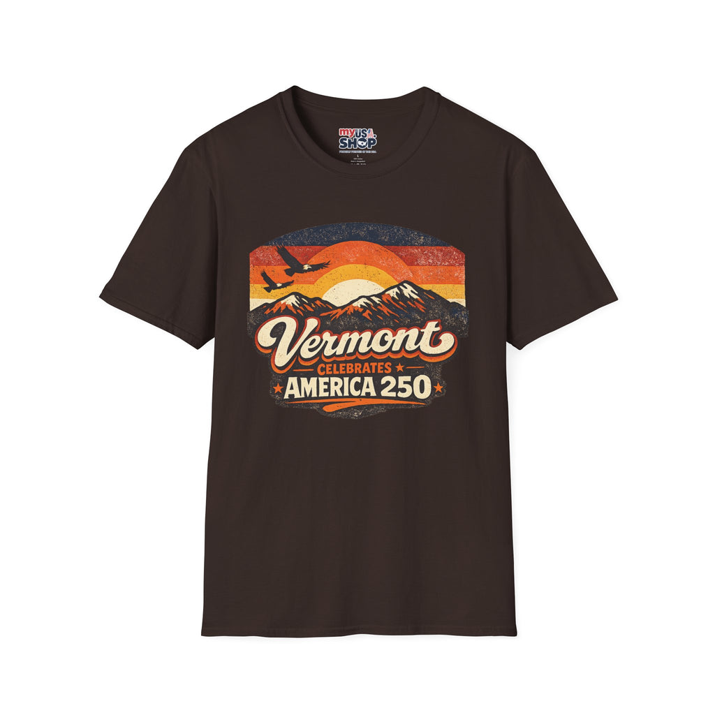America 250 – Vermont Eagle Mountain Sunset Vintage Tee Design