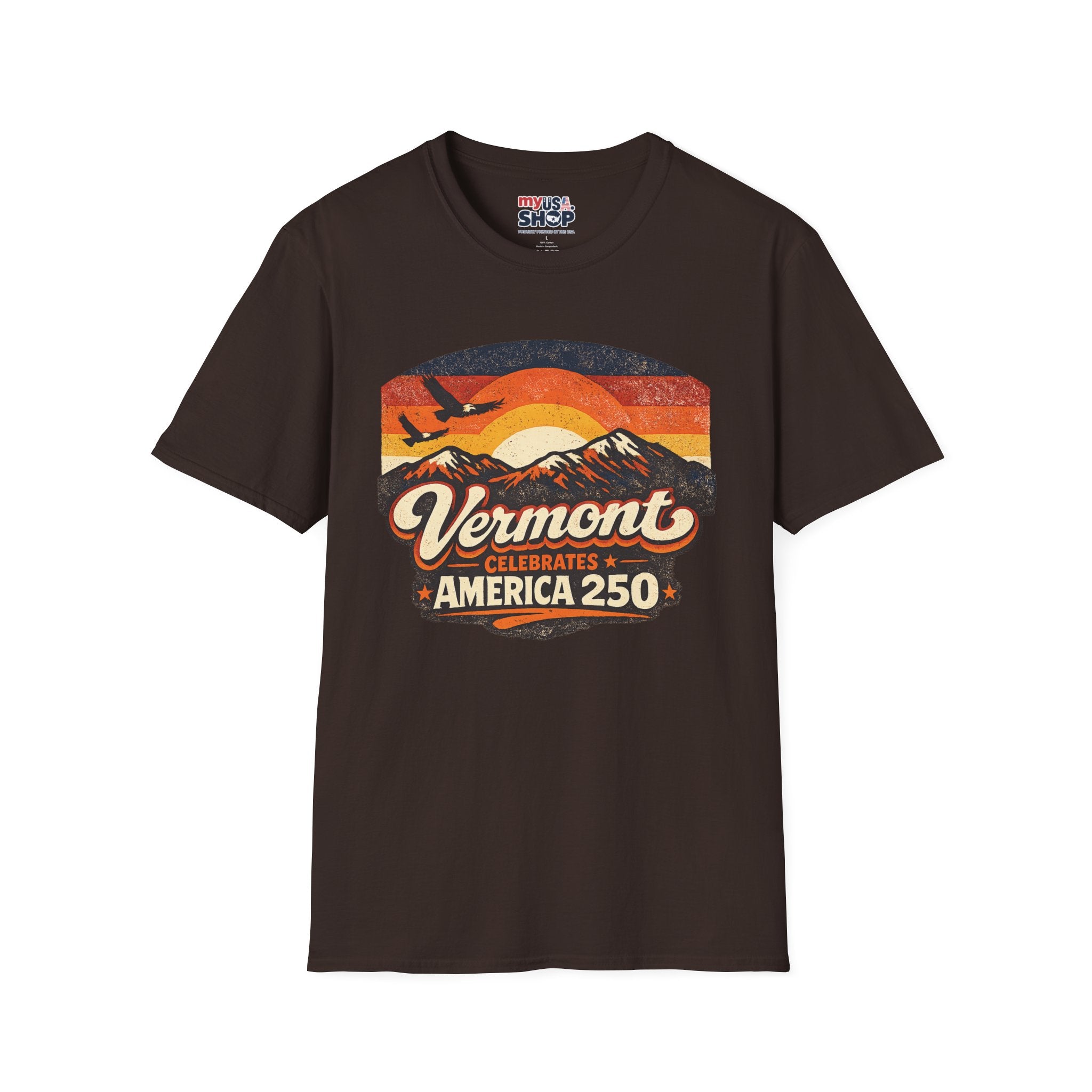 America 250 – Vermont Eagle Mountain Sunset Vintage Tee Design