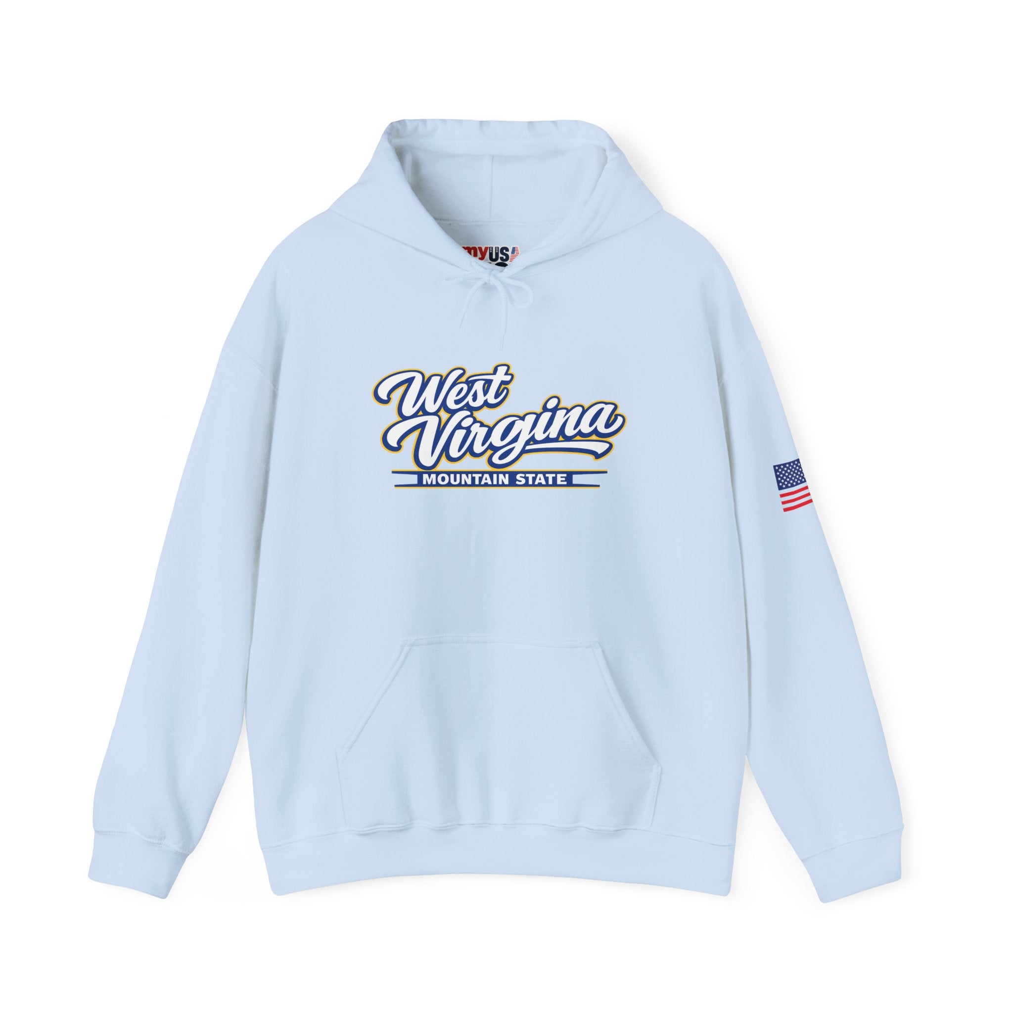 West Virginia Mountain State Heavy Blend Hooded Sweatshirt