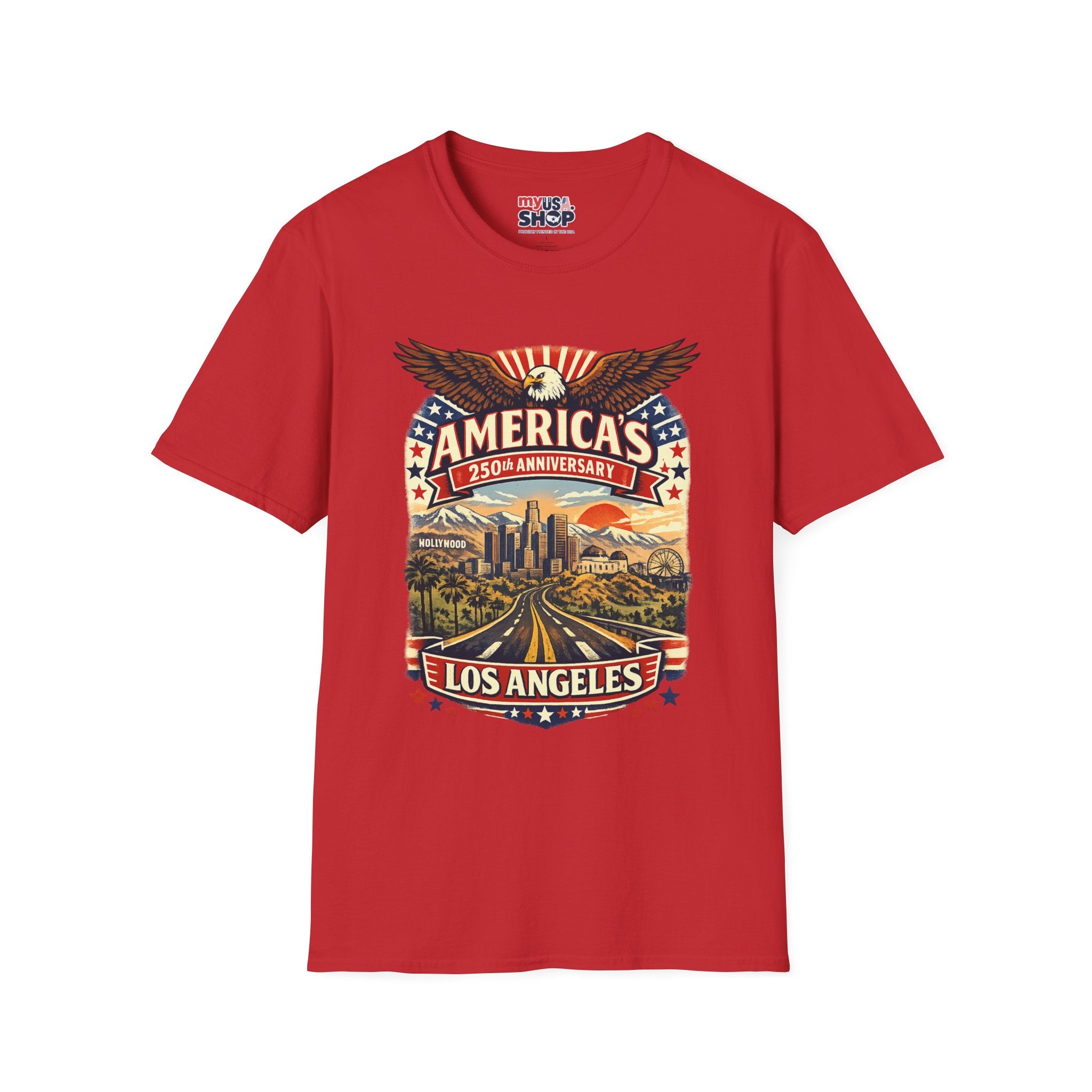 America 250 Patriotic Route to Los Angeles California Tee