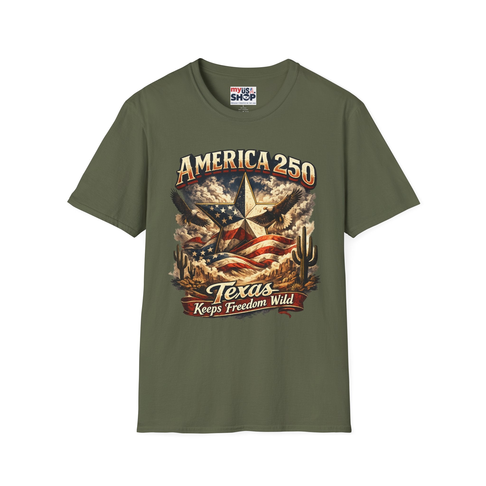 America 250 Texas Shirt — Texas Keeps Freedom Wild Patriotic Tee