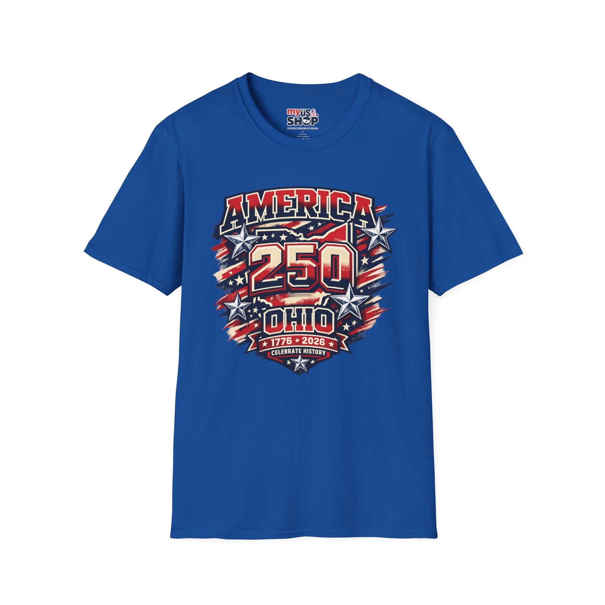 America 250 Ohio Commemorative T-Shirt — 250th Anniversary Patriotic Tee
