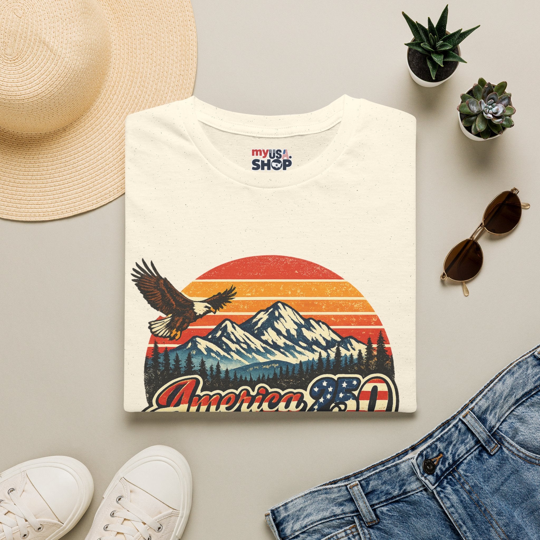America 250 x Montana Vintage Eagle — America 80s Retro Mountain