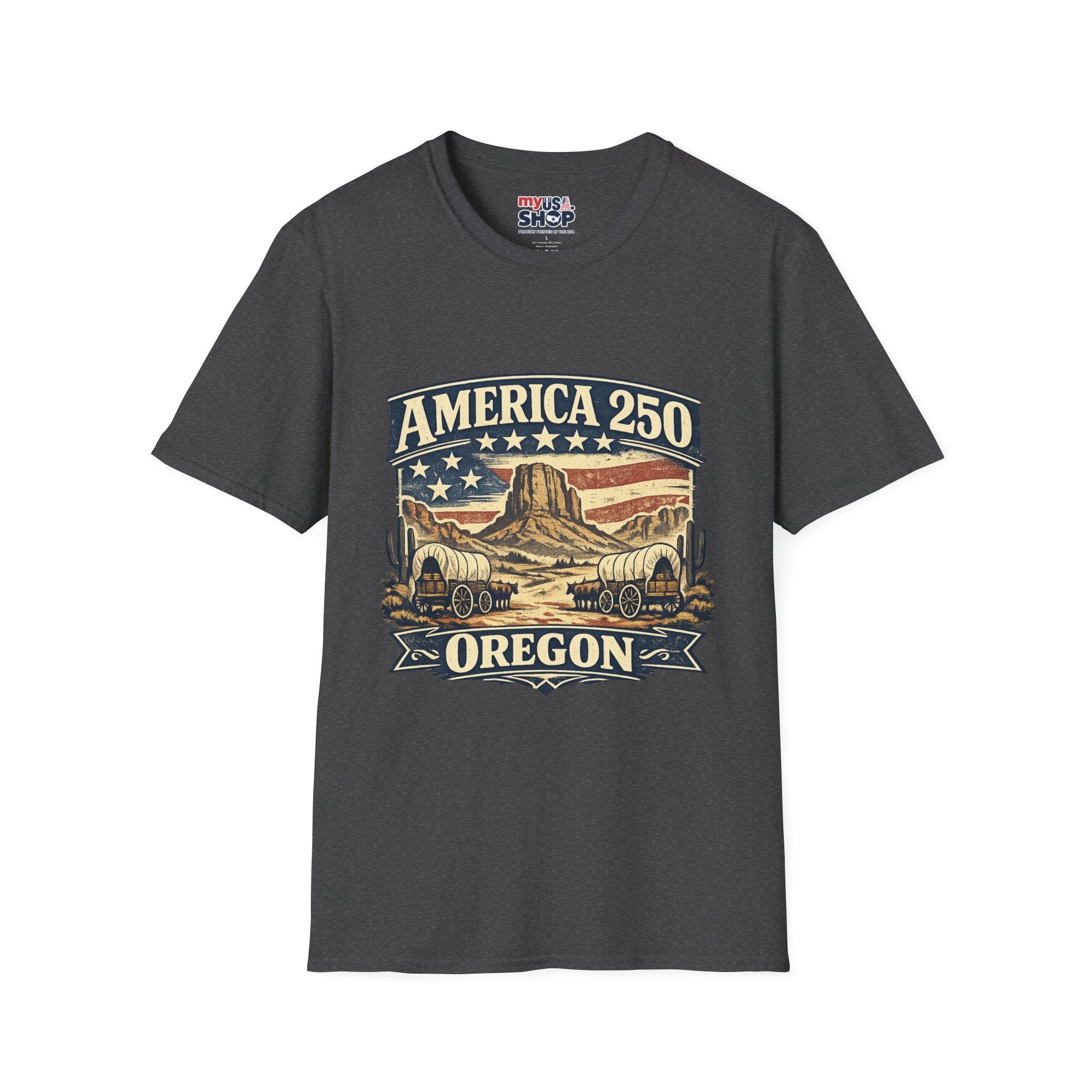 America 250 Shirt — Oregon Western Pioneer Trail Graphic Tee