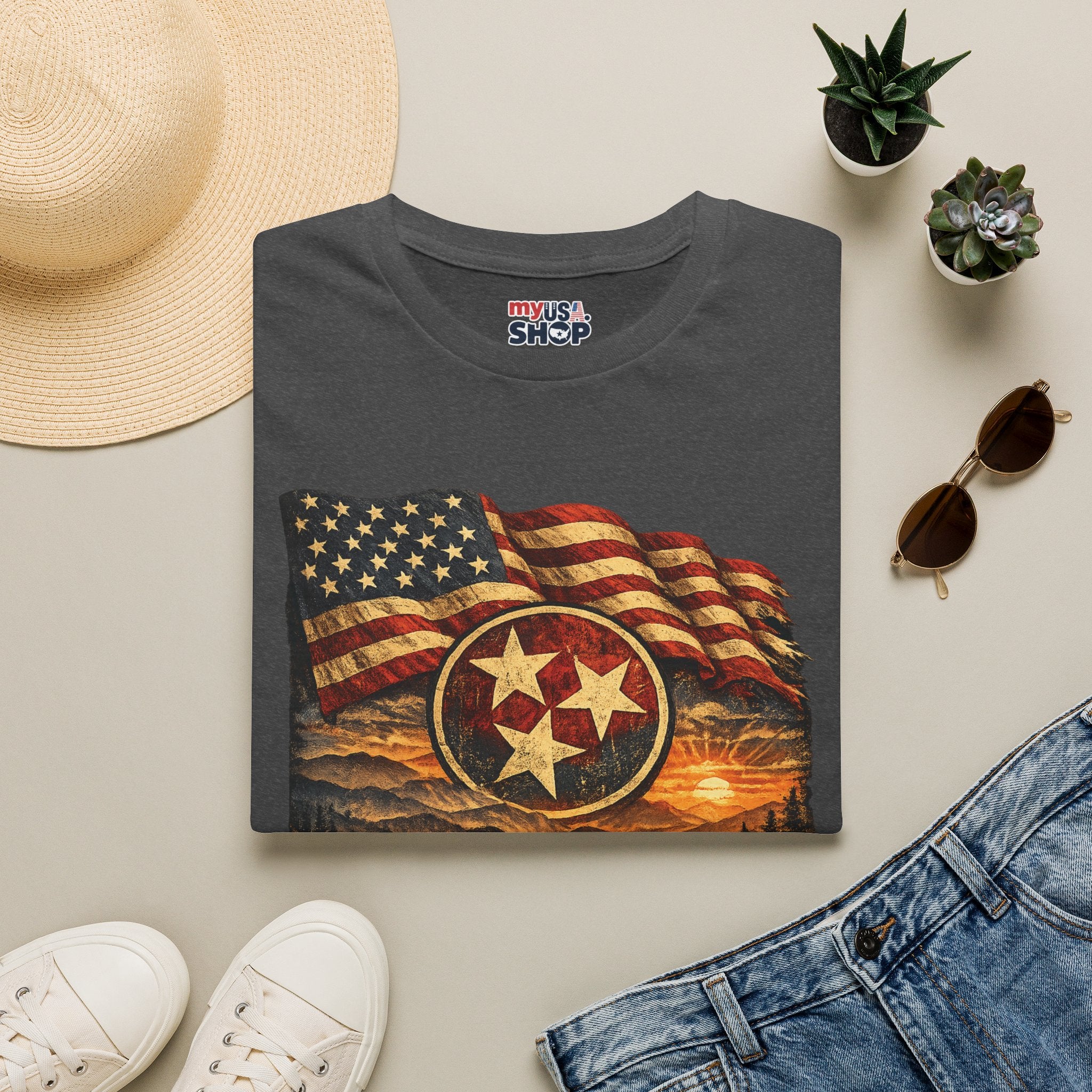 America 250 Tennessee T-Shirt — 250 Years of Freedom Patriotic Graphic Tee