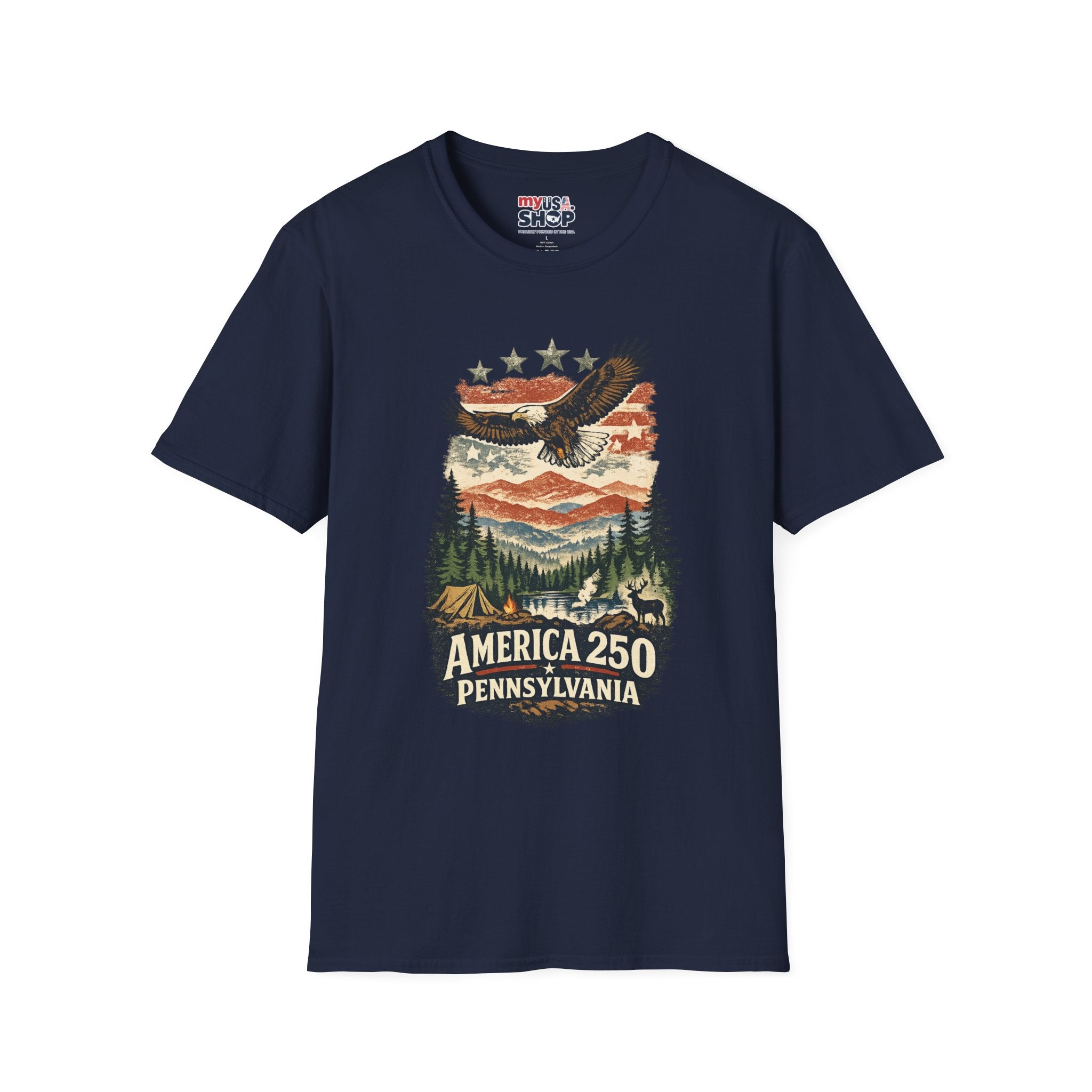 Pennsylvania America 250 Shirt — Wilderness Eagle Outdoor Graphic Tee