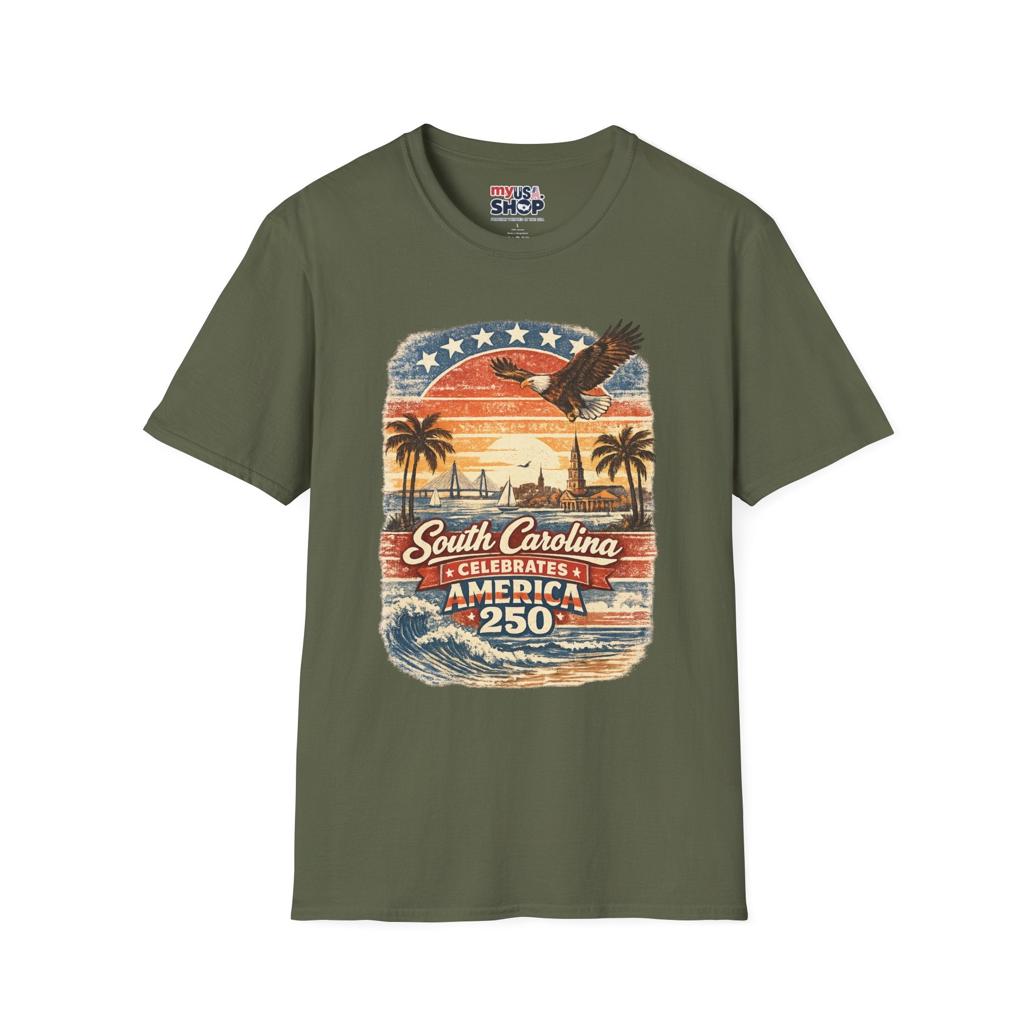 South Carolina Vintage Eagle T-Shirt — America Celebrates 250 Retro Tee