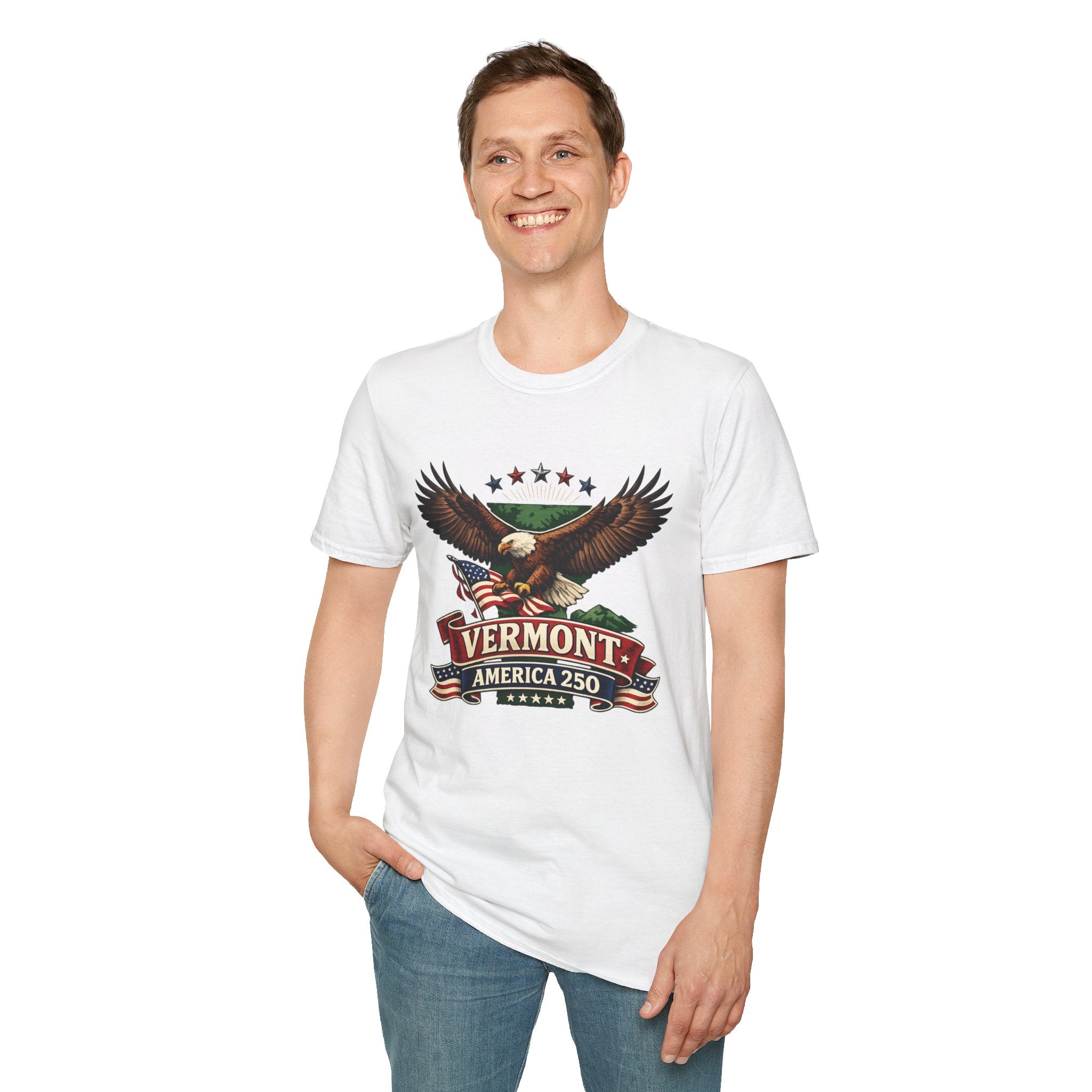 America 250 – Vermont Eagle Heritage Vintage Tee Design