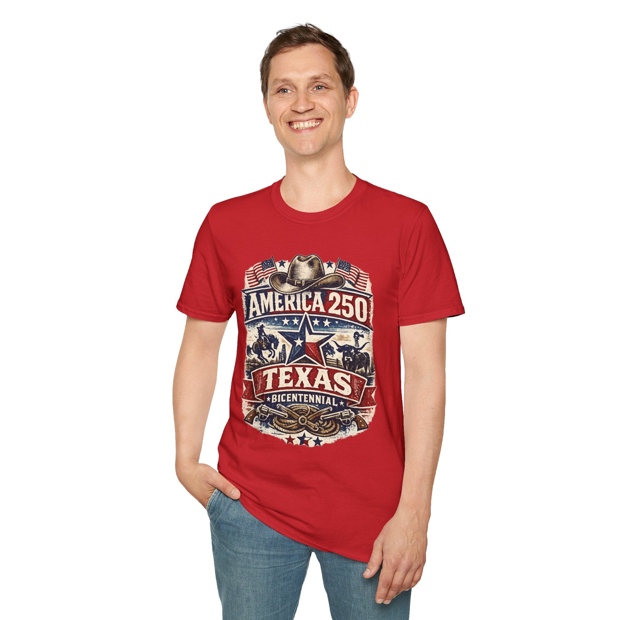 America 250 Texas T-Shirt — Western Heritage Graphic Tee