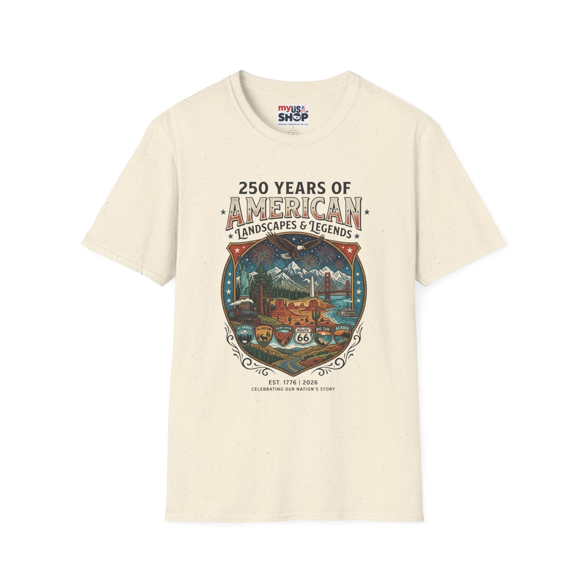 250 Years of American Landscapes & Legends T-Shirt America 250 Pop Culture