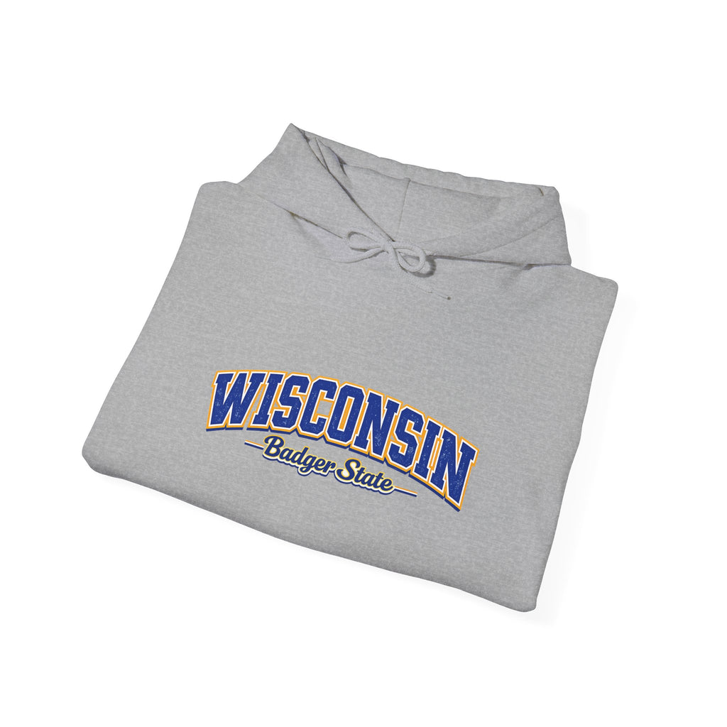 Wisconsin Badger State Heavy Blend Hooded Sweatshirt