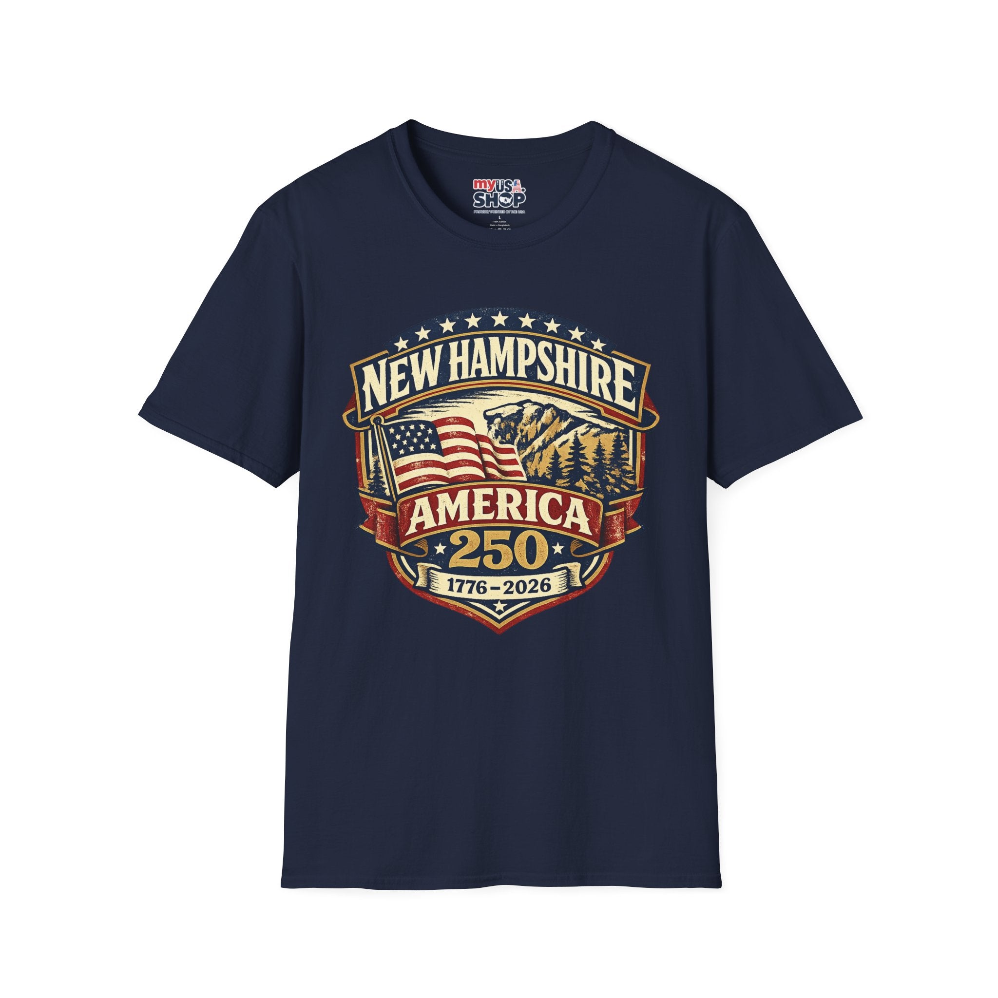 New Hampshire America 250 T-Shirt — 1776–2026 Anniversary State Pride