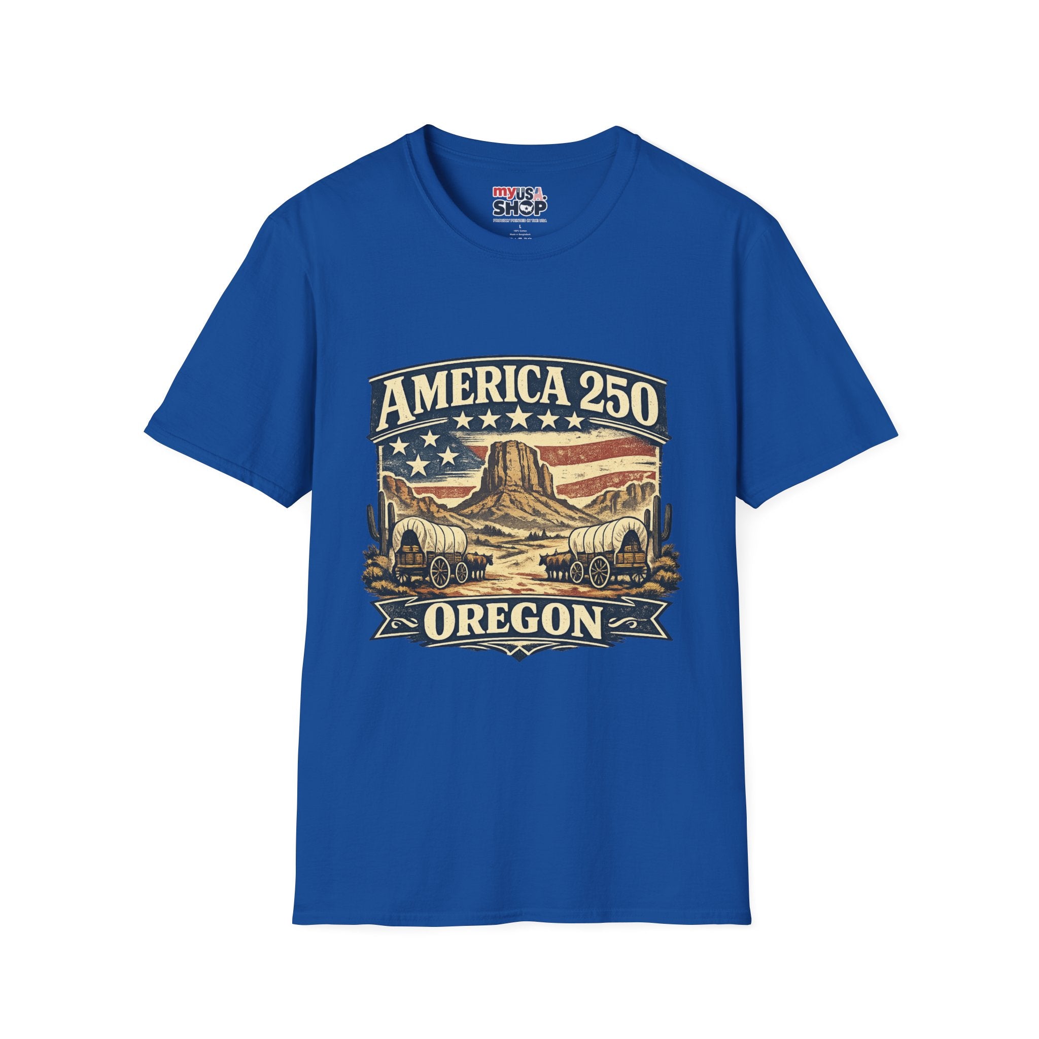 America 250 Shirt — Oregon Western Pioneer Trail Graphic Tee