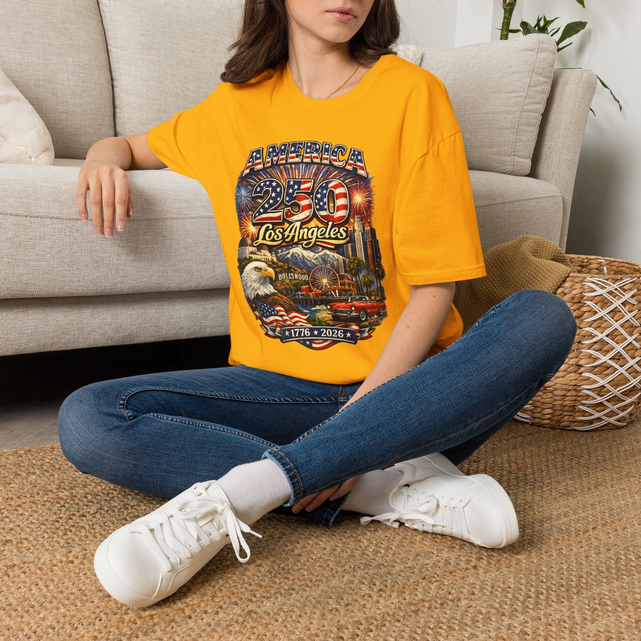 America 250 Los Angeles Hollywood Santa Monica Griffith Eagle 1776 2026 California Tee