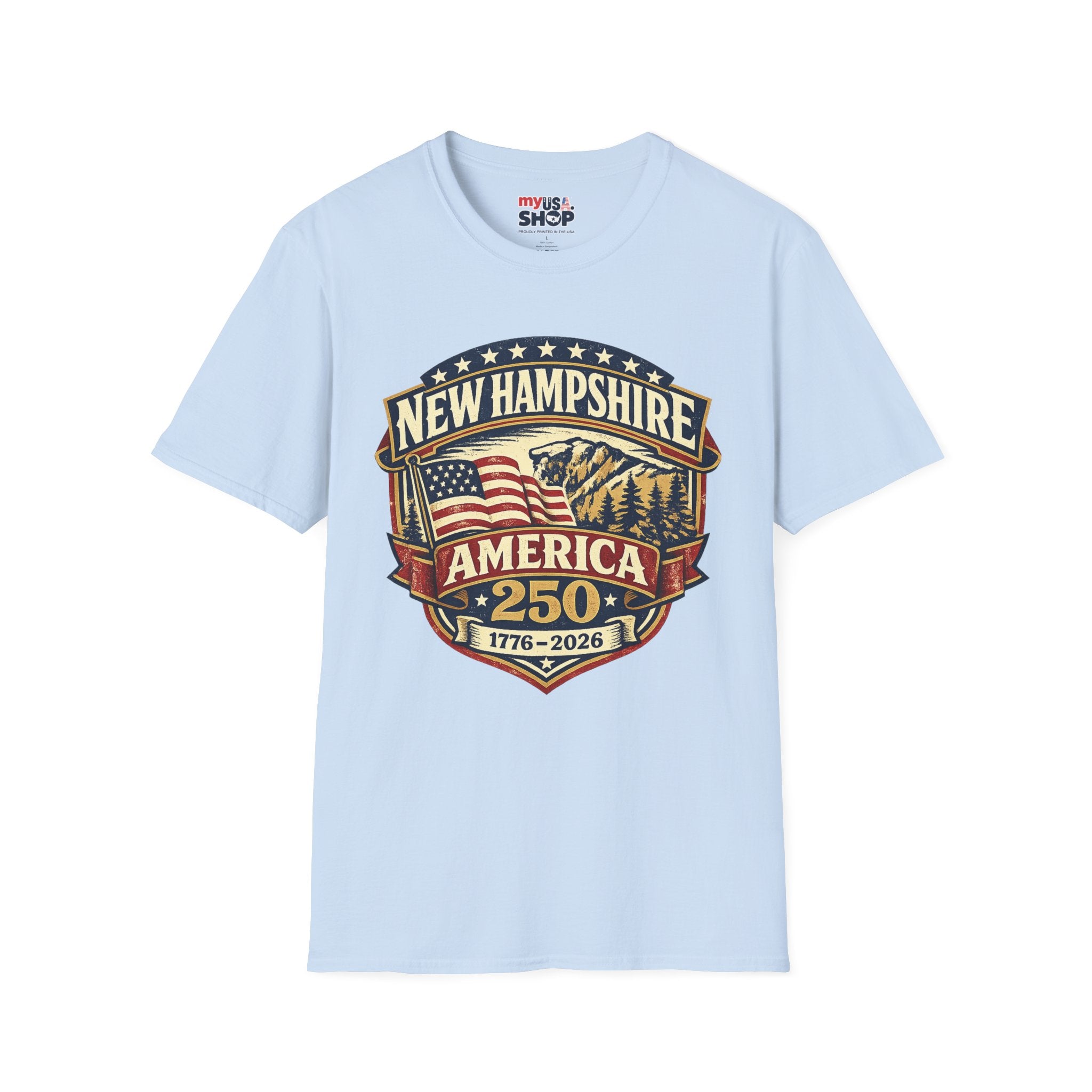 New Hampshire America 250 T-Shirt — 1776–2026 Anniversary State Pride