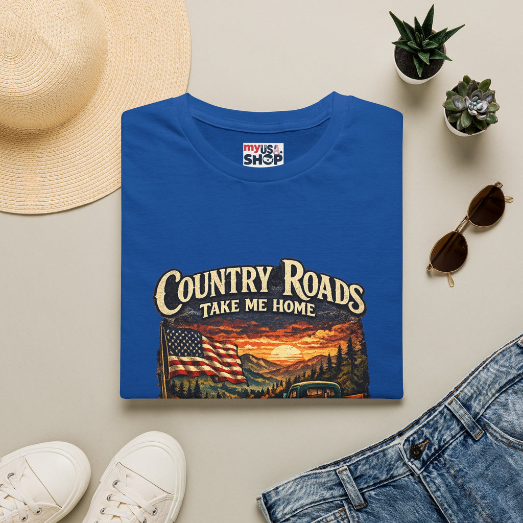 America 250 T-Shirt — "Take Me Home" West Virginia Scenic Graphic Tee
