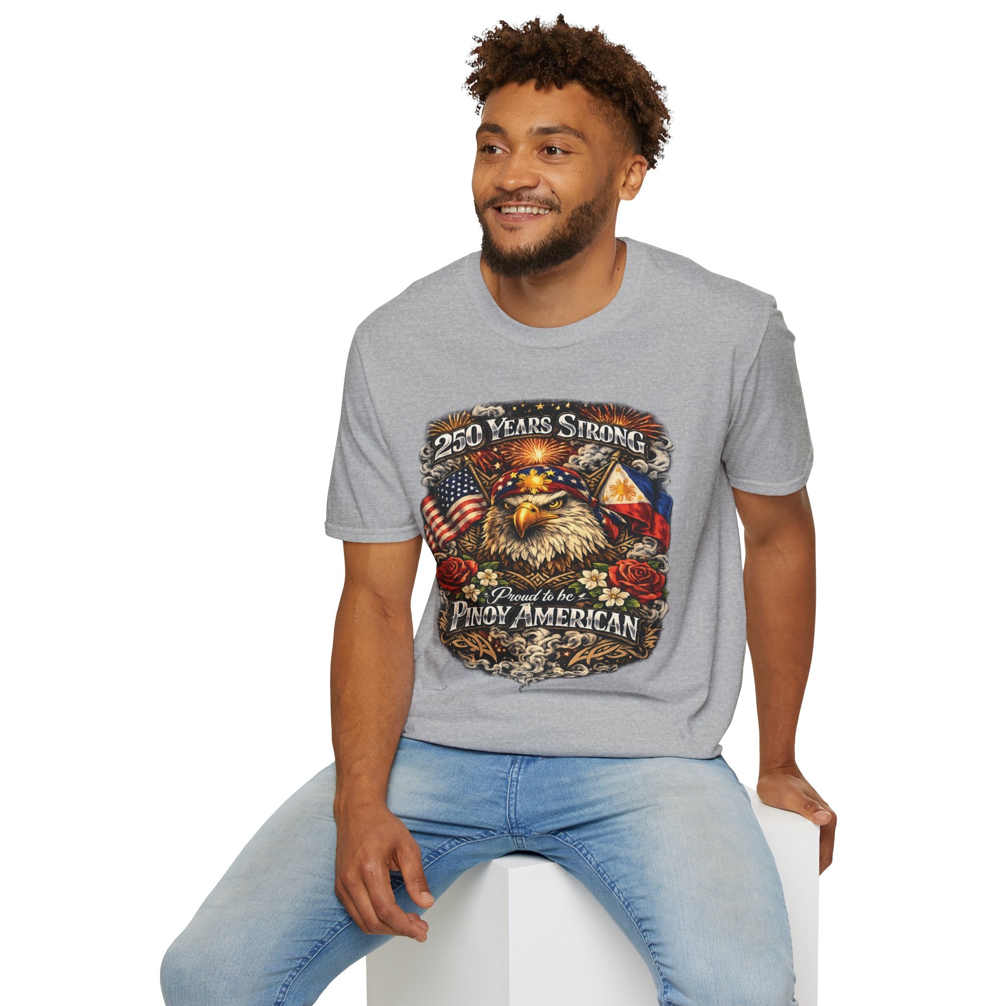 America 250 Years Strong Pinoy American Eagle Tee