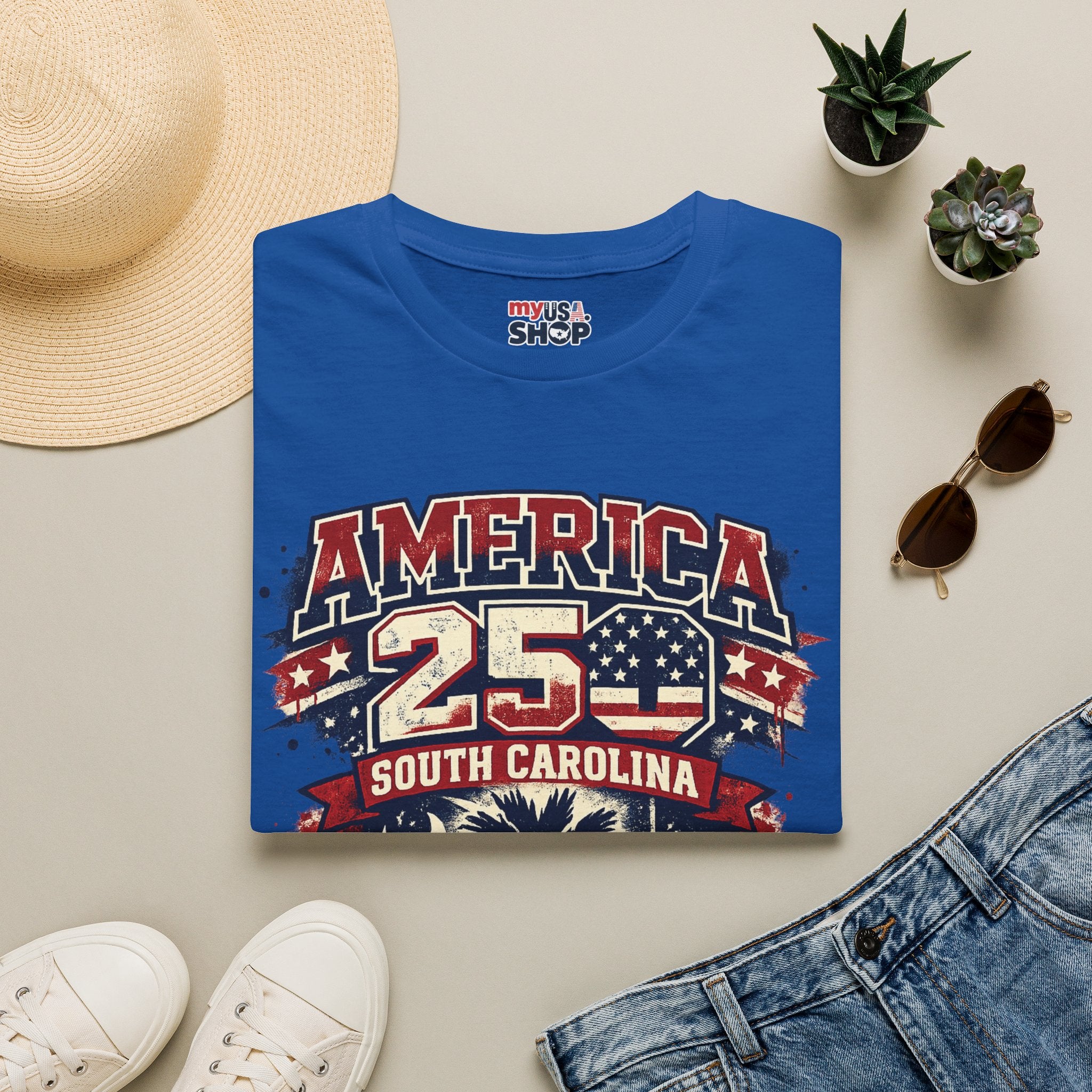 America 250 South Carolina T‑Shirt — Patriotic 250th Anniversary USA Graphic Tee