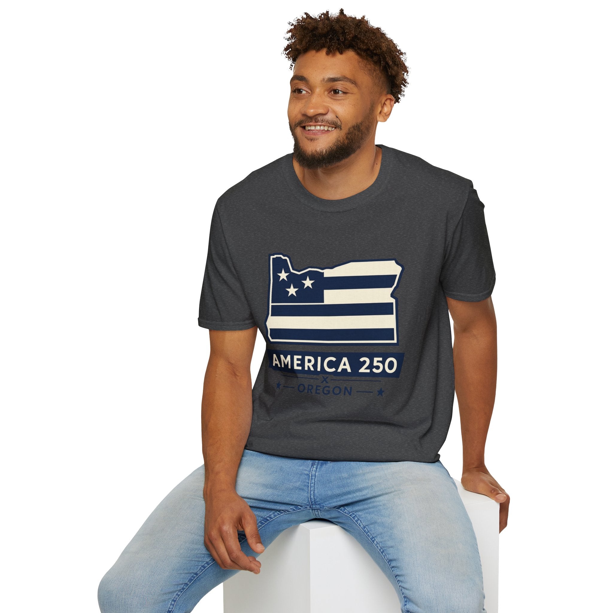 America 250 Oregon Shirt — Minimal Oregon State Flag Graphic Tee