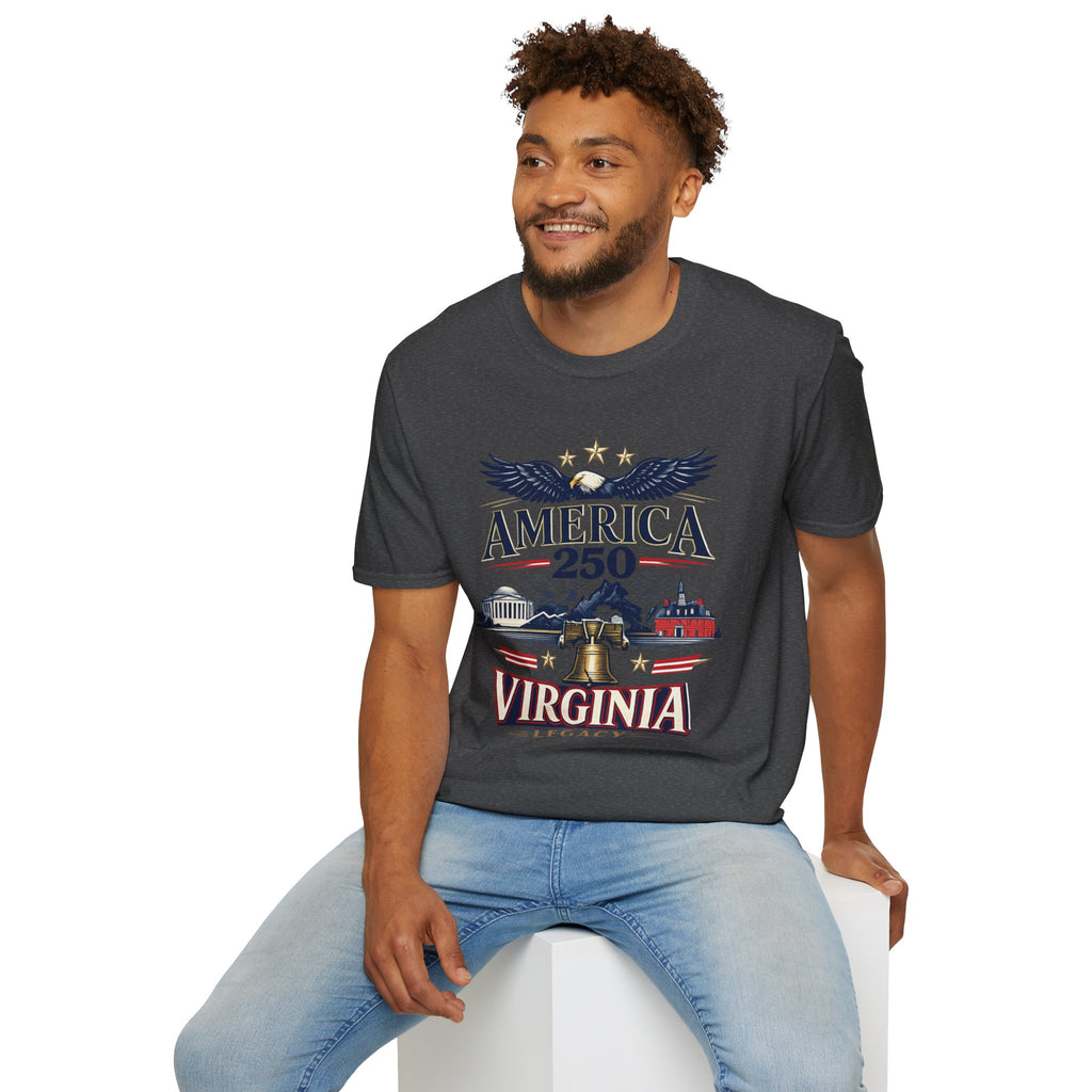 America 250 T‑Shirt – Virginia Legacy Patriotic Anniversary Tee